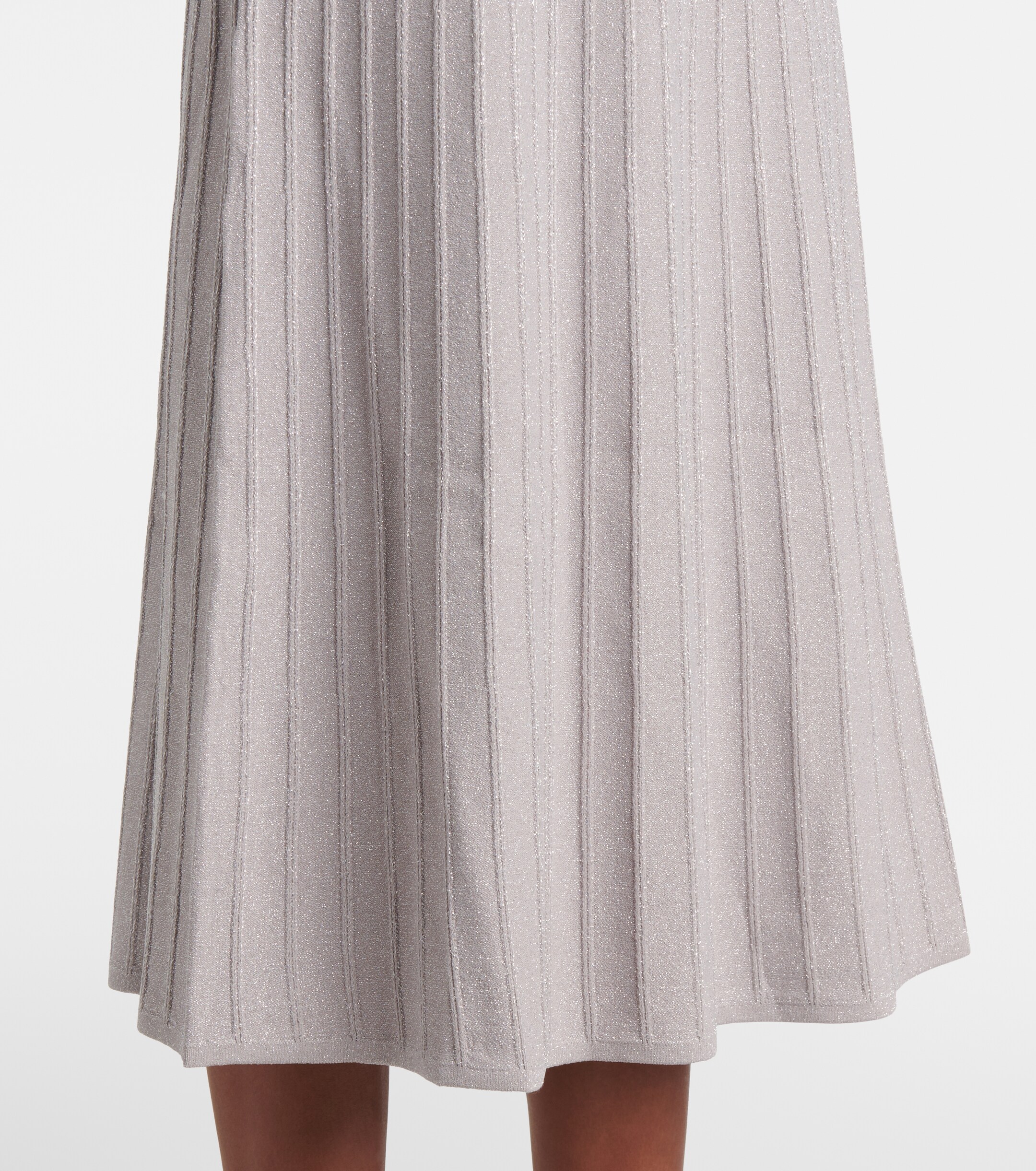 Veronica Beard - Nami knitted lam midi dress | Plush