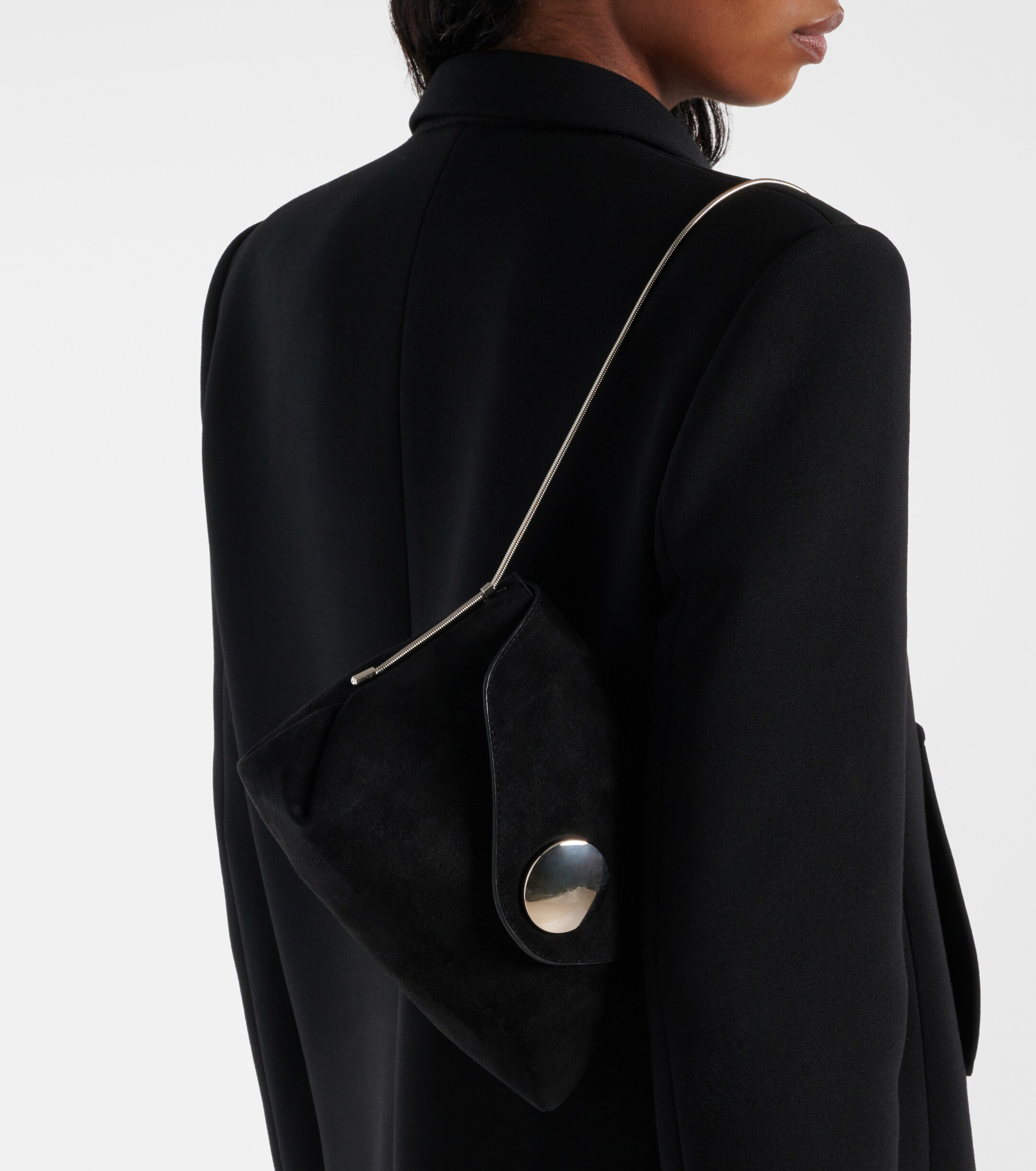 KHAITE Bobbi suede shoulder bag
