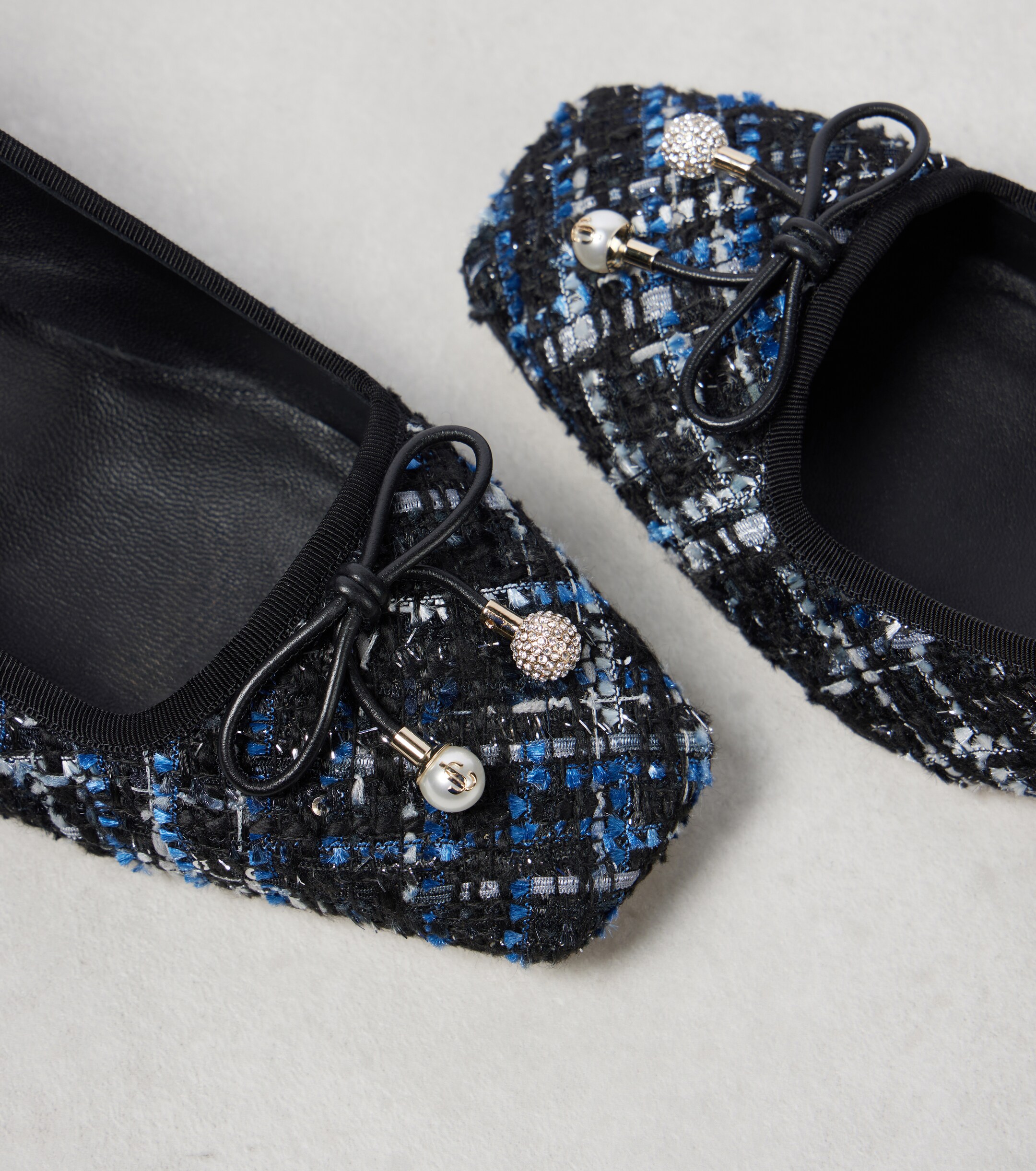 JIMMY CHOO Elme 45 bow-detail tweed pumps