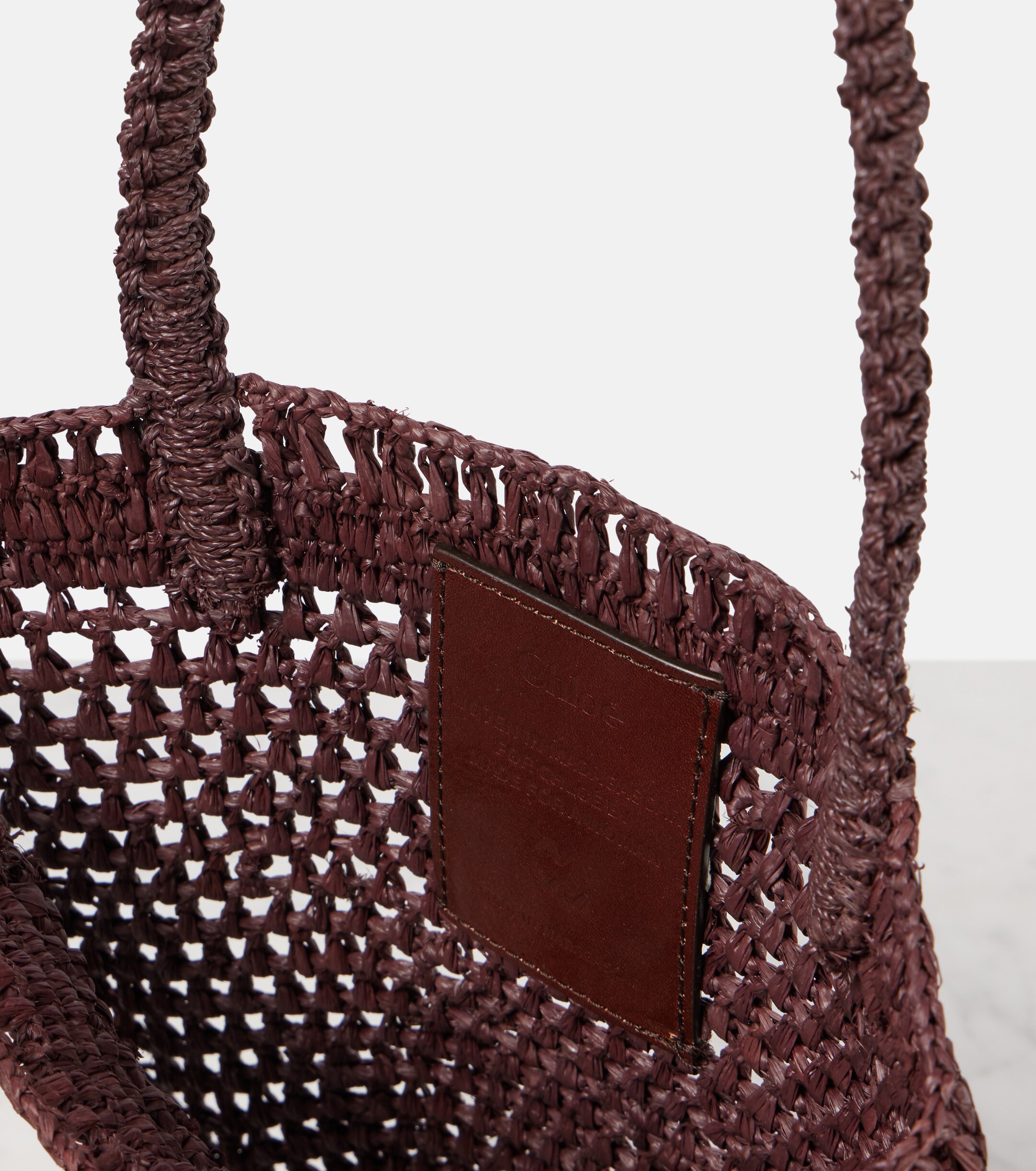 Chloé Summer Banana Small raffia tote bag