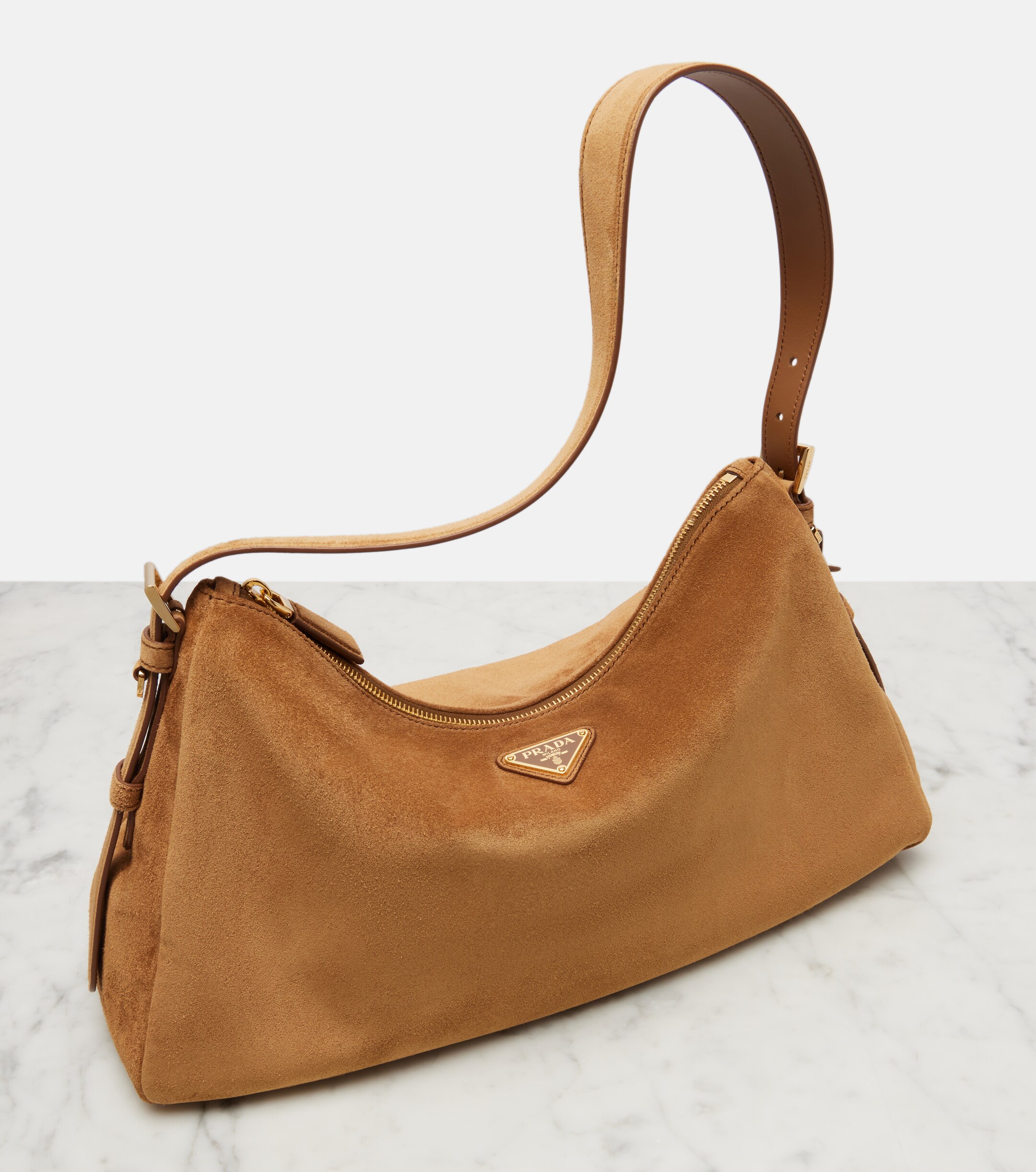 Prada Prada Aimée Large suede shoulder bag