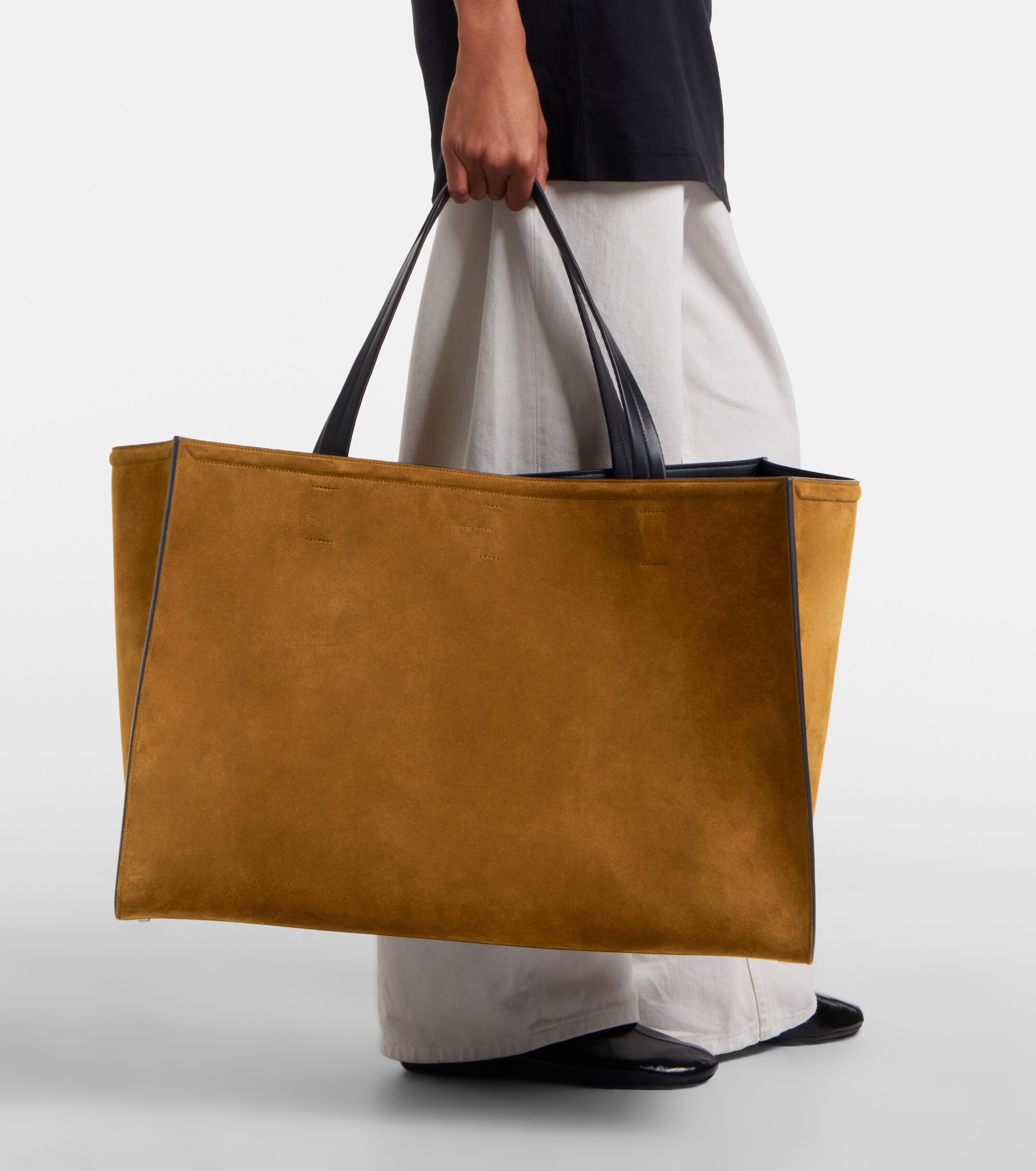 PHOEBE PHILO Large Slouch Cabas suede tote bag thumbnail