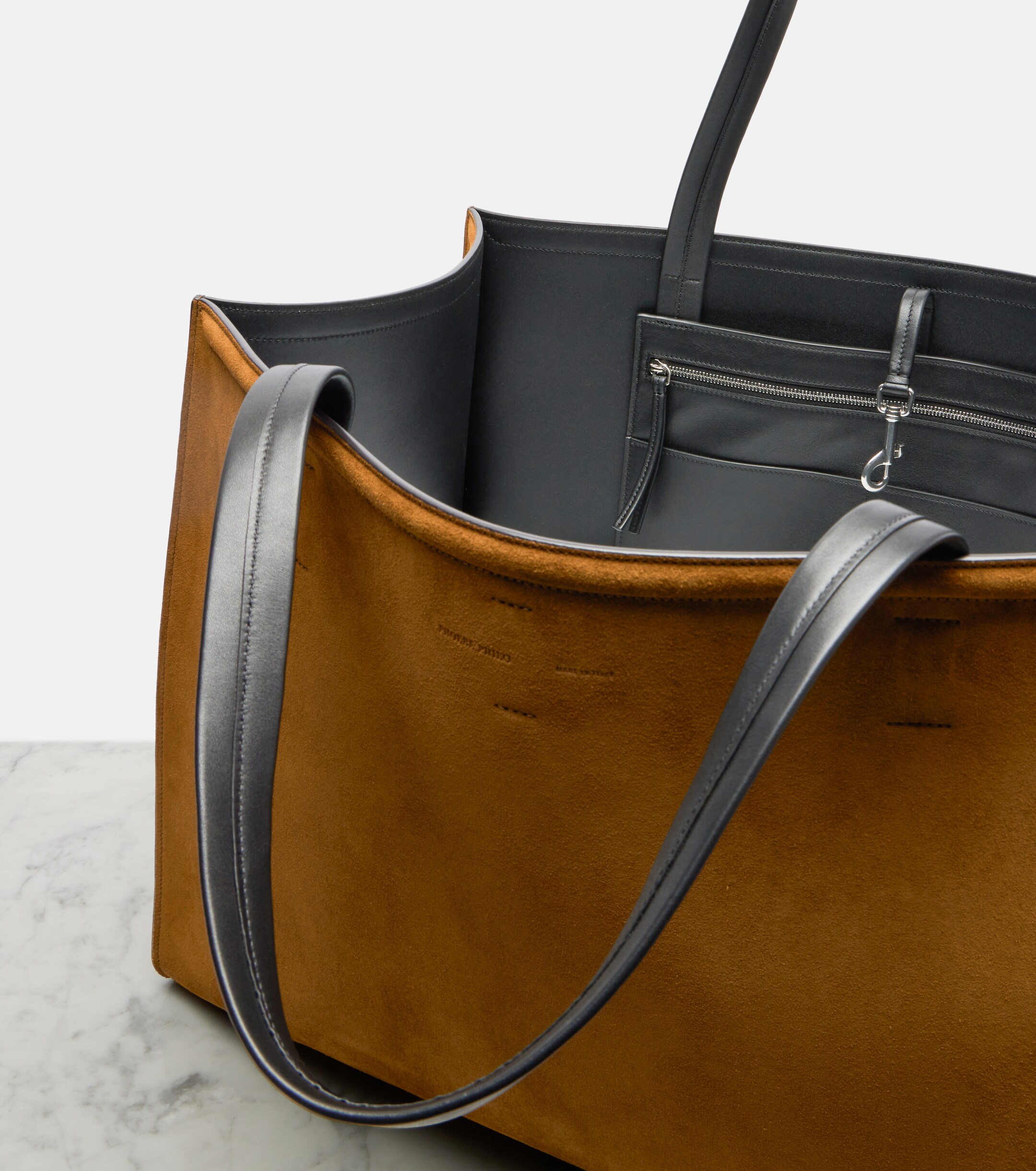 PHOEBE PHILO Large Slouch Cabas suede tote bag thumbnail