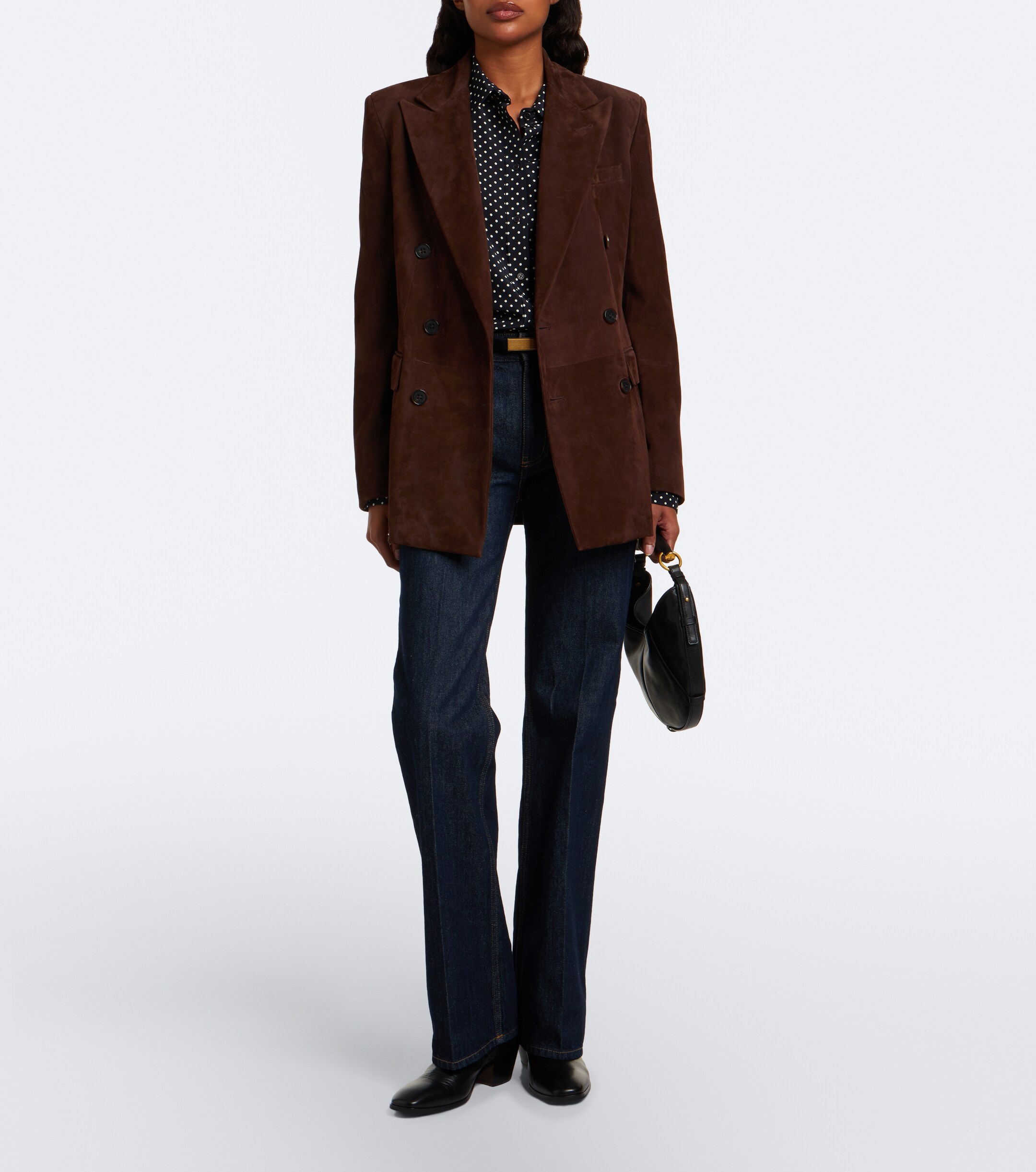 Ralph Lauren Collection Ralph Lauren Collection Ramona double-breasted suede blazer