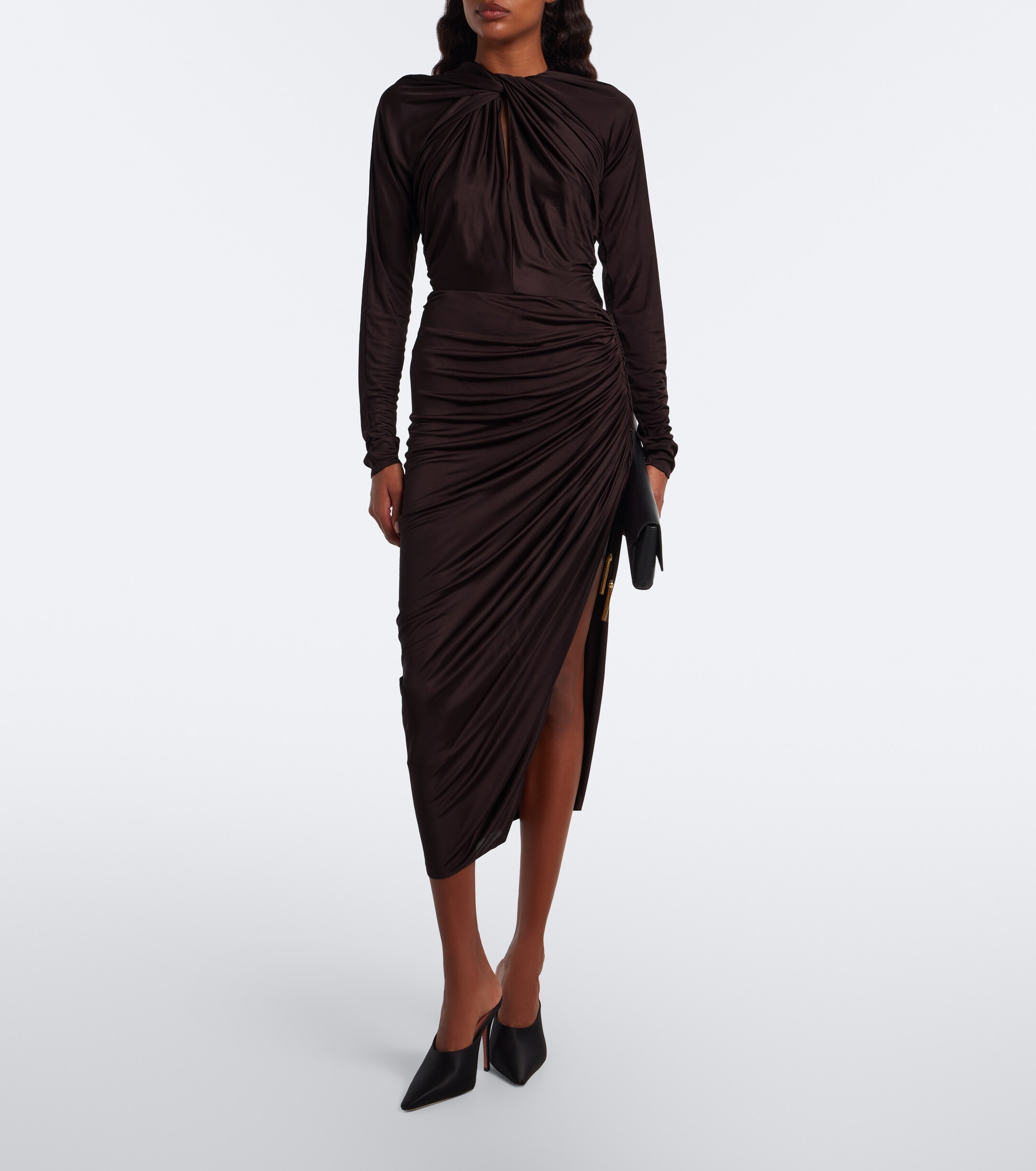 Balmain Balmain Draped satin bodysuit