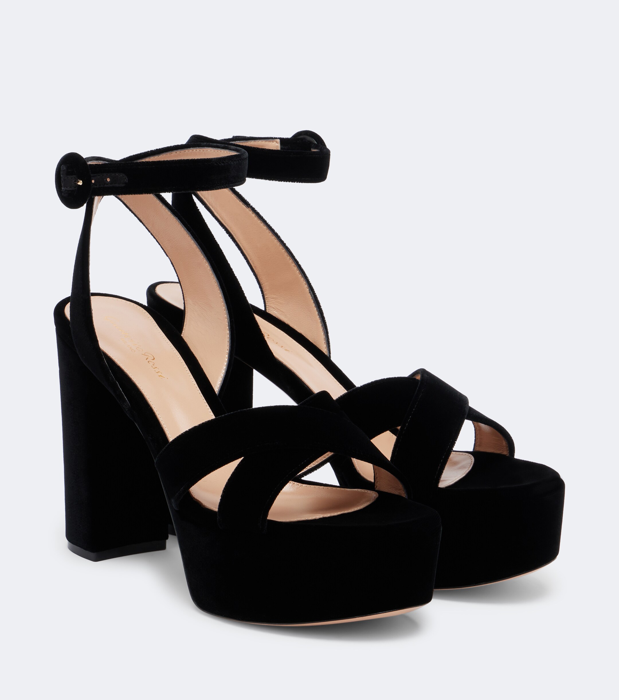 GIANVITO ROSSI Gianvito Rossi Sabrina velvet platform sandals