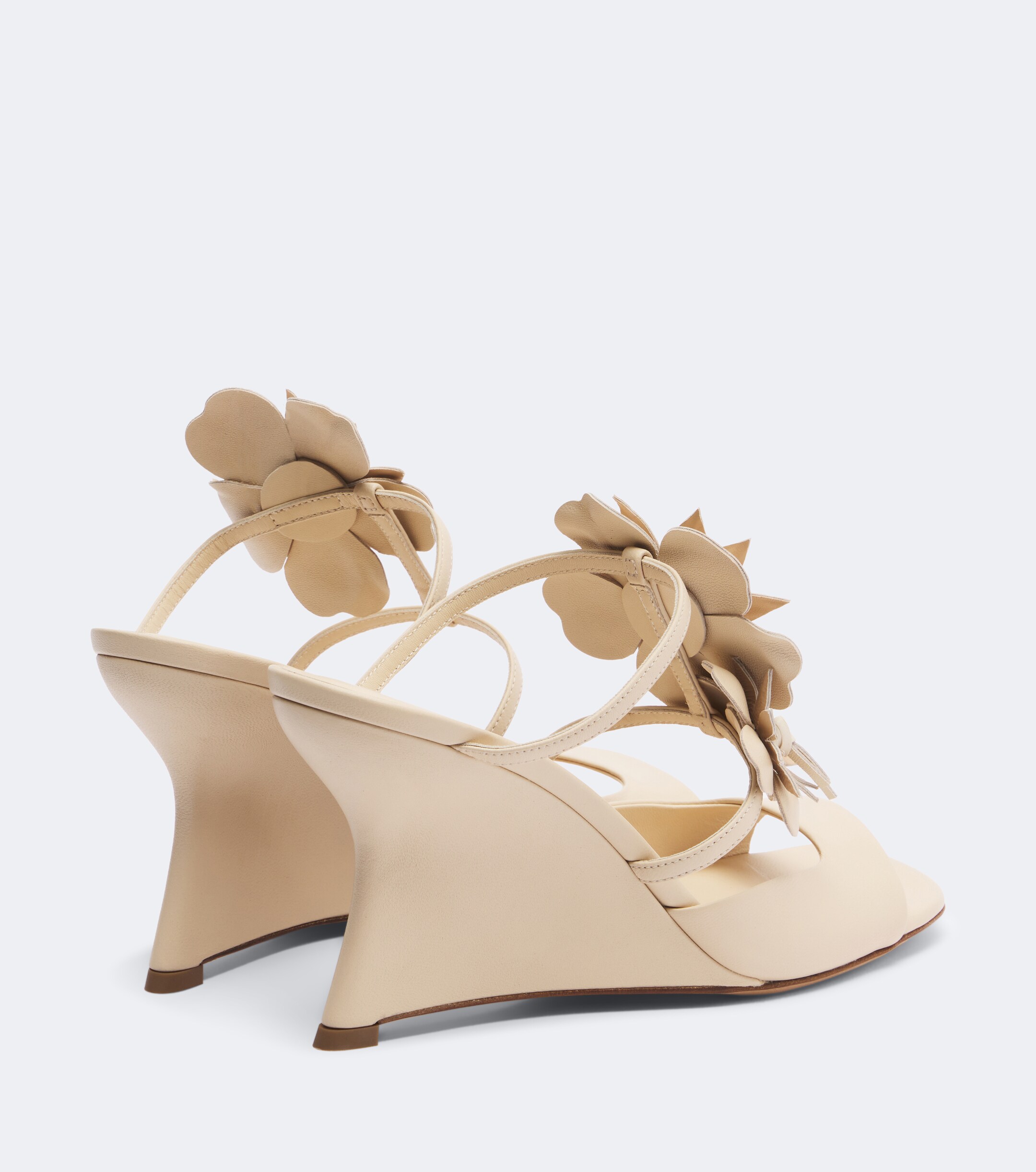 Zimmermann Zimmermann Belara floral-appliqué leather wedge mules