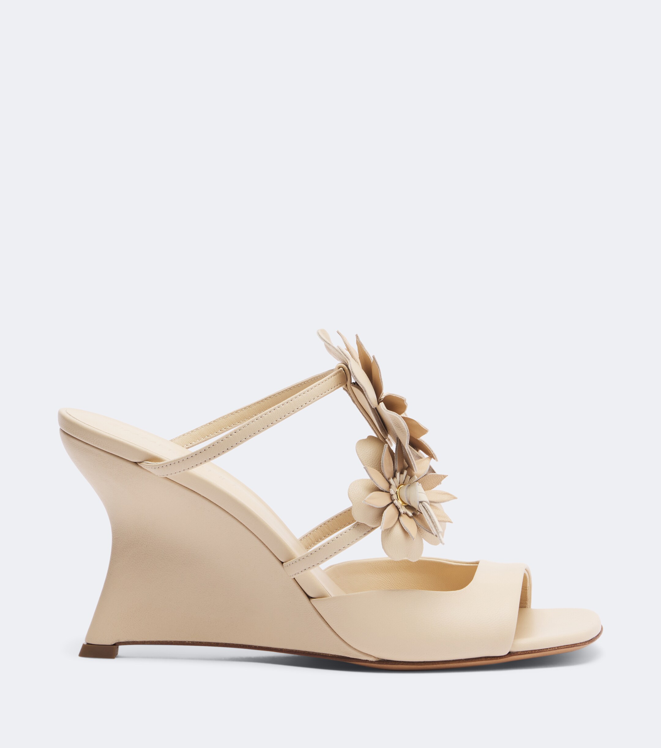 Zimmermann Zimmermann Belara floral-appliqué leather wedge mules