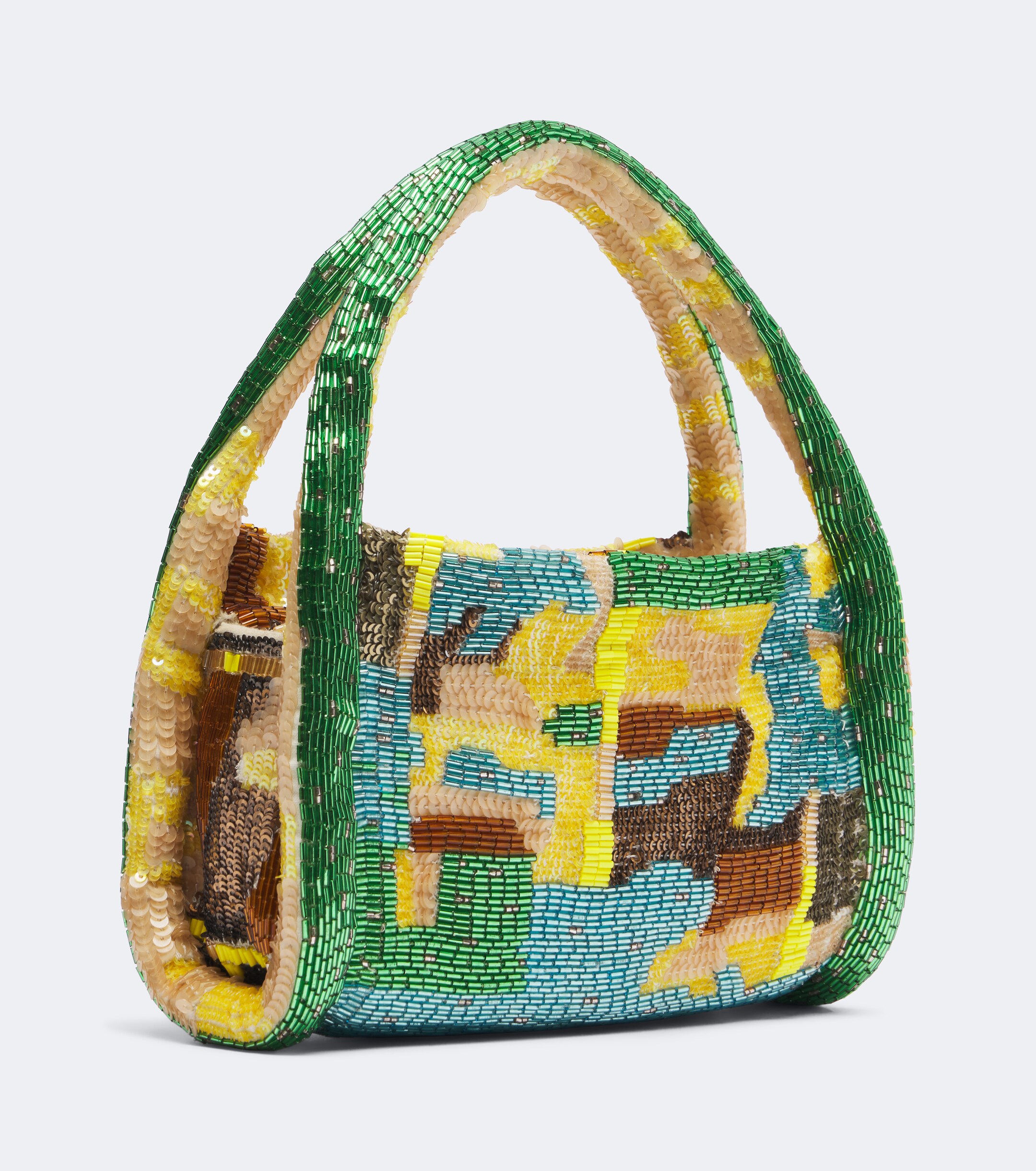 Alémais Limelight beaded top-handle bag