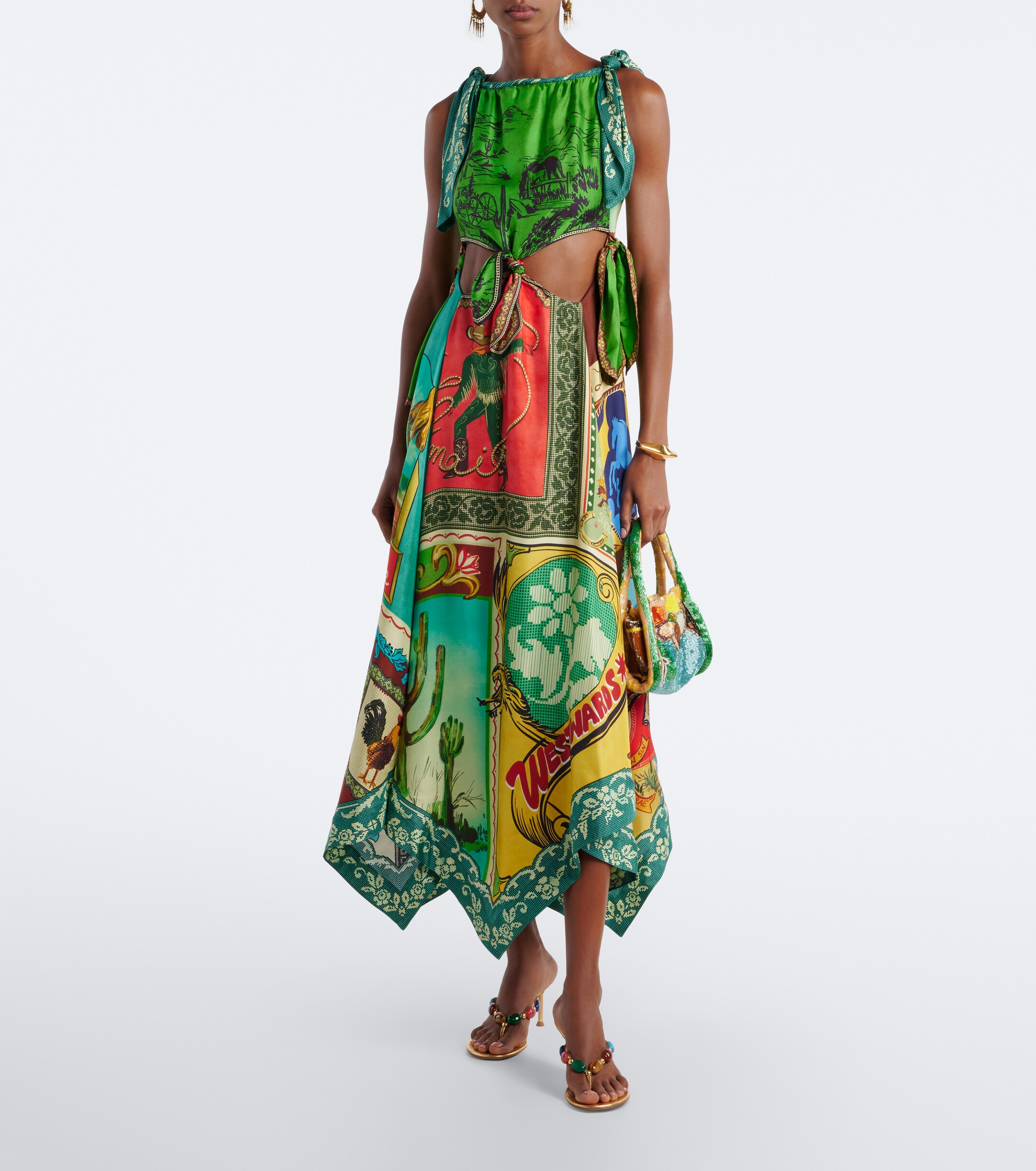 Alémais Limelight beaded top-handle bag