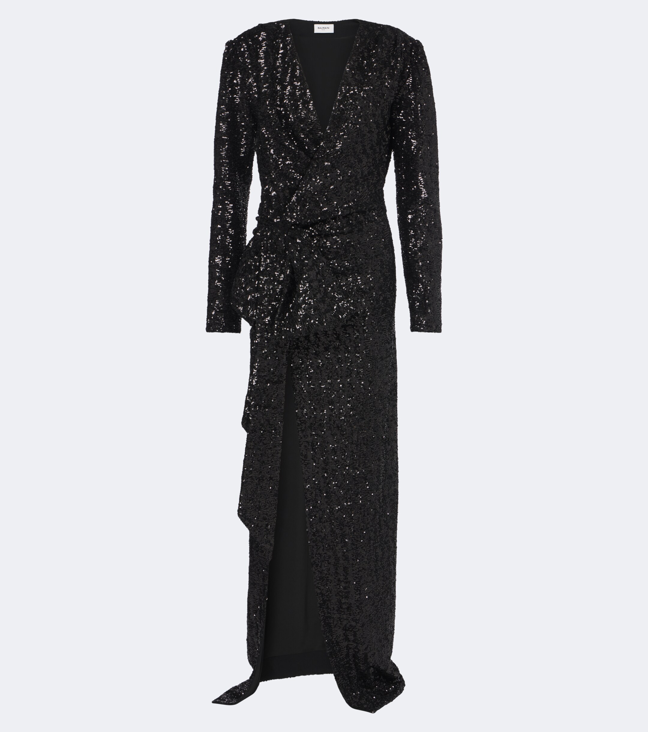 Balmain Balmain Bow-detail sequined gown