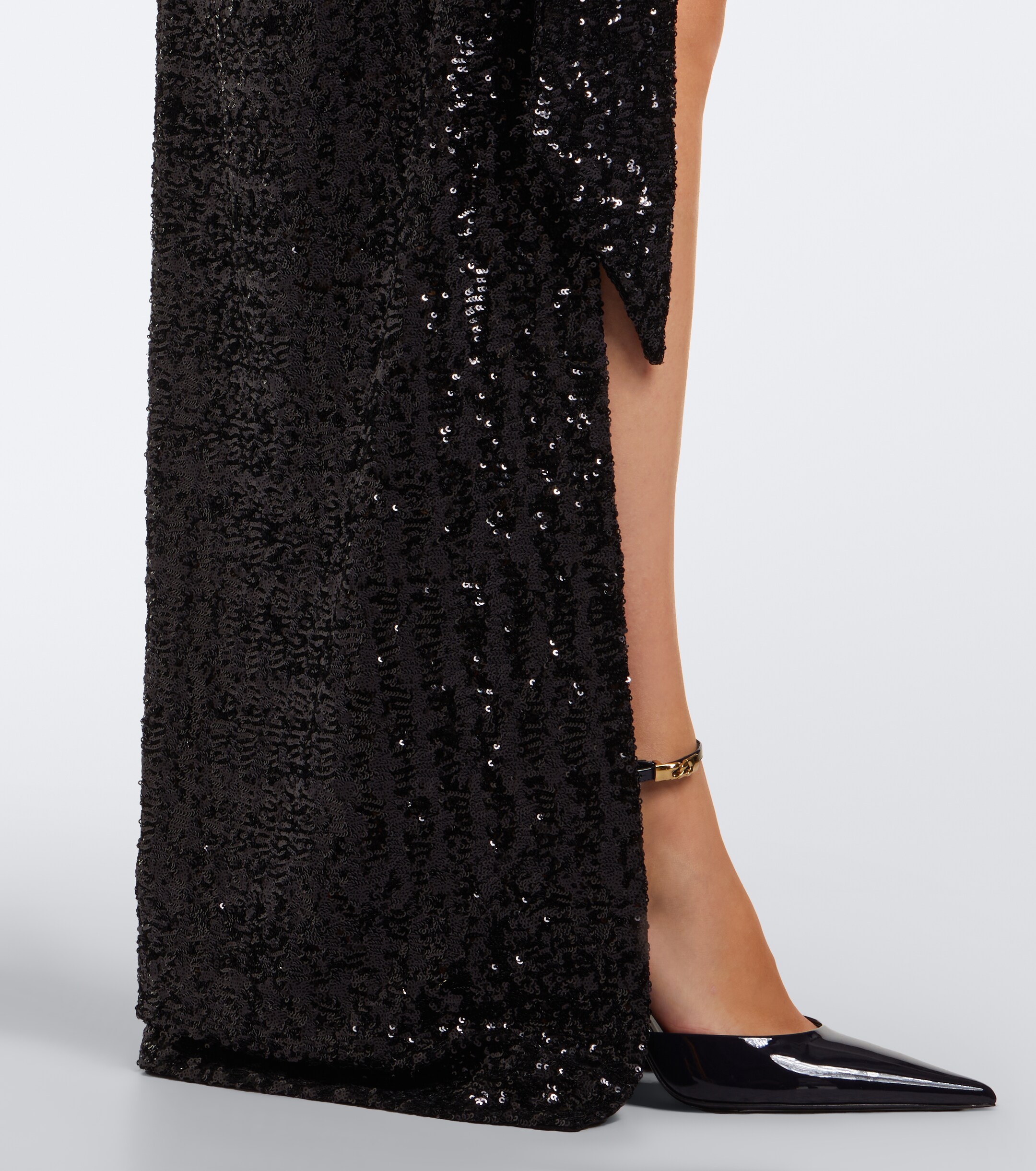 Balmain Balmain Bow-detail sequined gown
