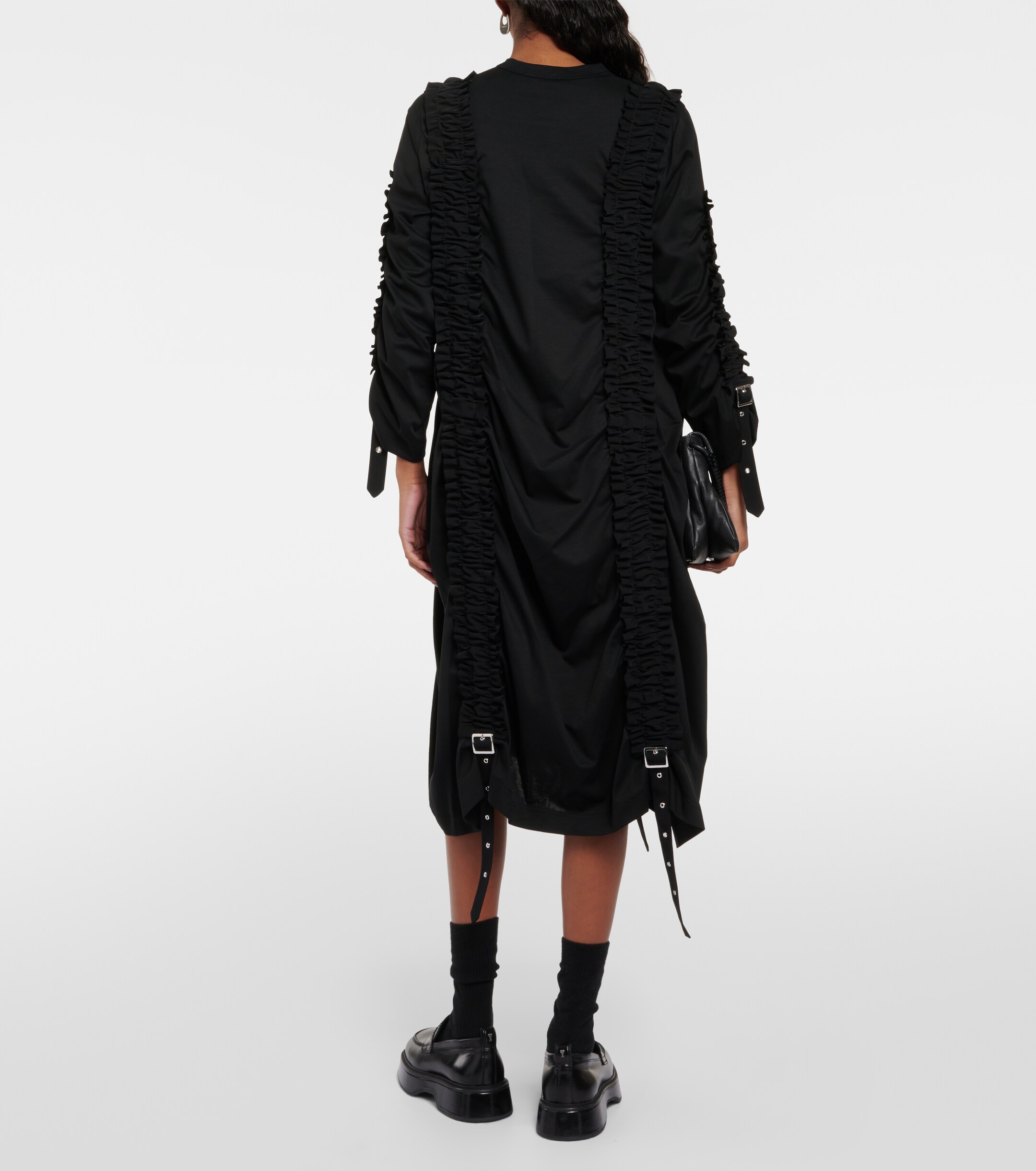 Noir Kei Ninomiya - Ruched cotton midi dress | Plush