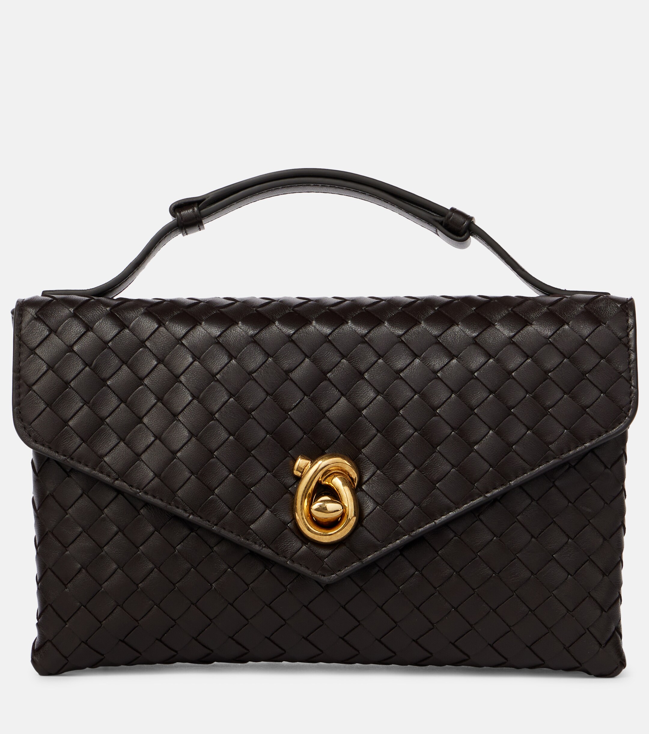 Bottega Veneta Knot Lock Intrecciato leather top-handle bag