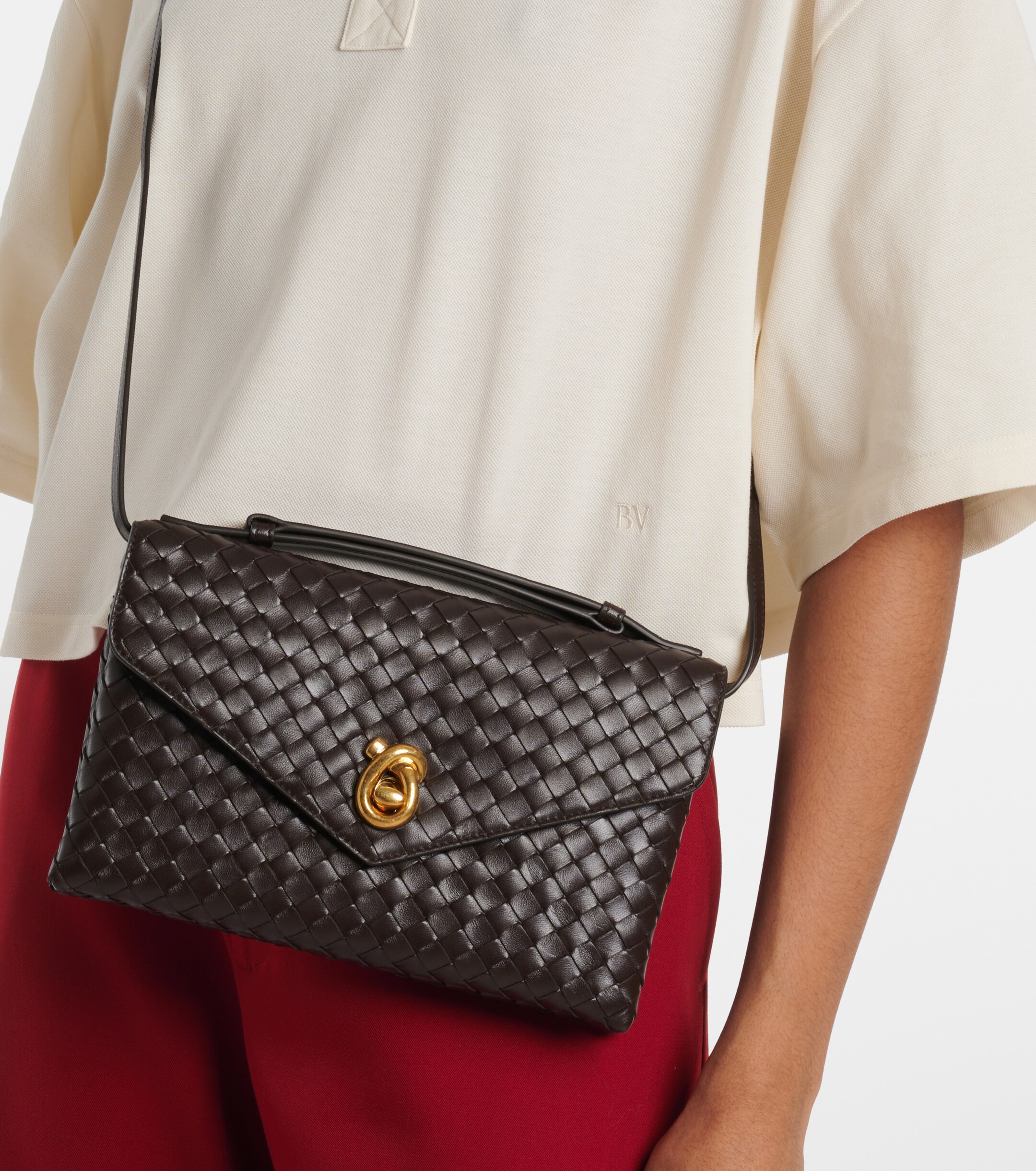 Bottega Veneta Knot Lock Intrecciato leather top-handle bag