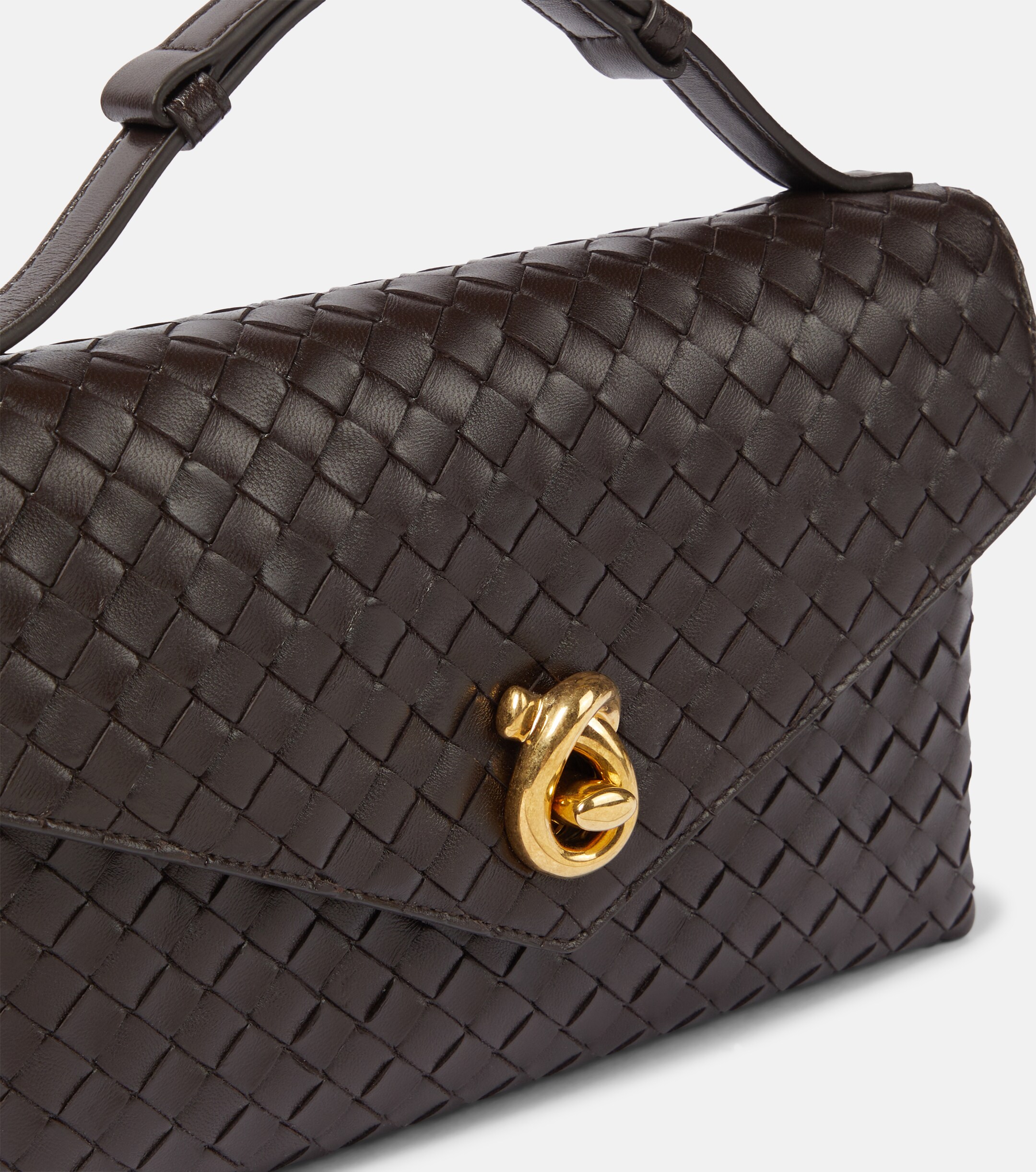 Bottega Veneta Knot Lock Intrecciato leather top-handle bag