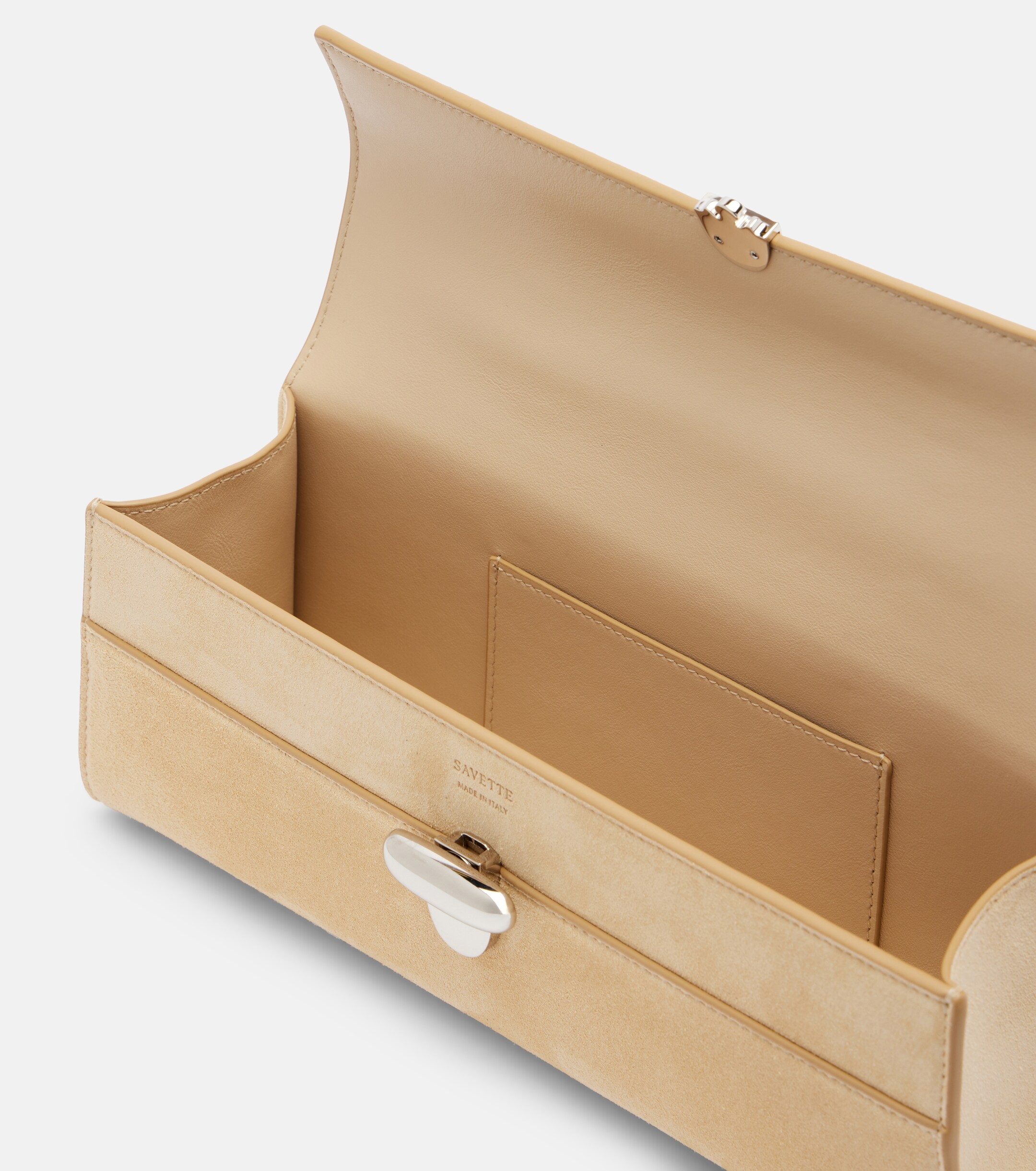 Savette Symmetry Slim suede top-handle bag thumbnail
