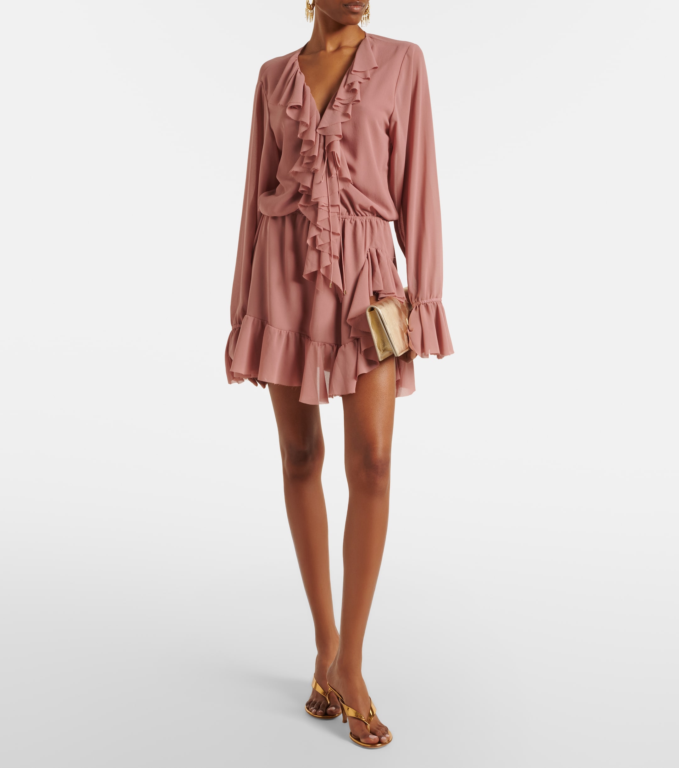 Bananhot Bellen ruffled minidress