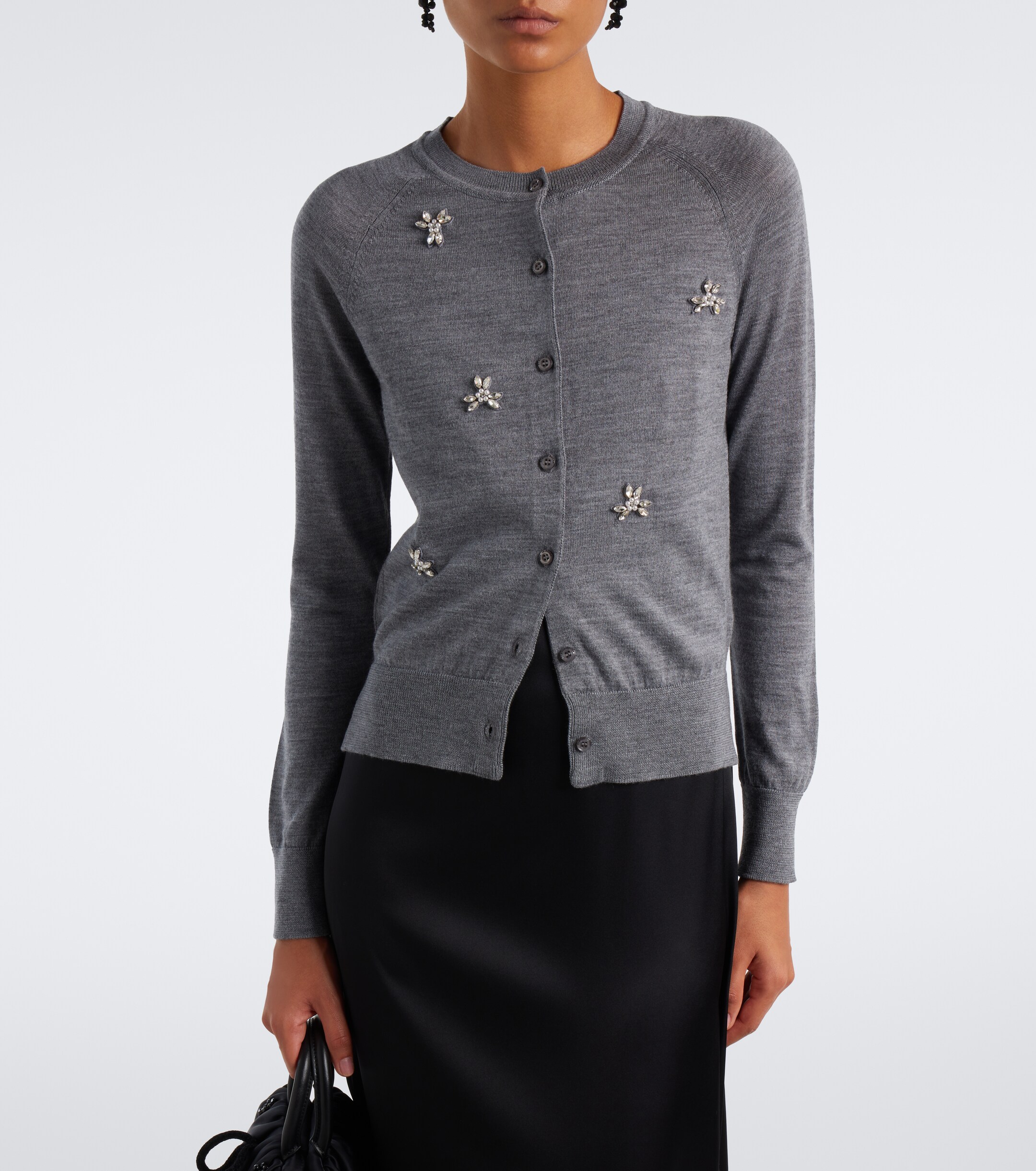Simone Rocha Simone Rocha Embellished wool and silk cardigan