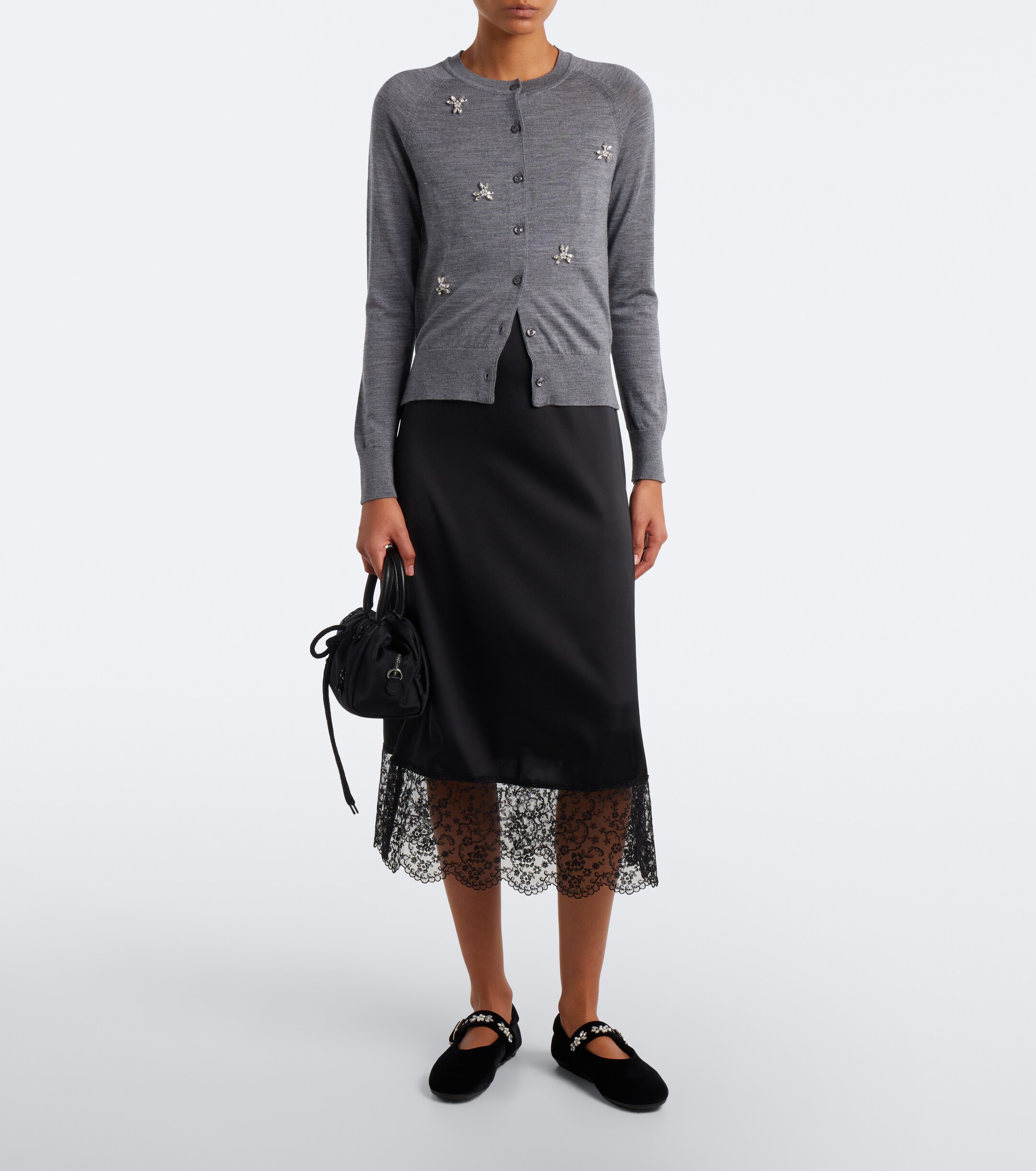 Simone Rocha Simone Rocha Embellished wool and silk cardigan