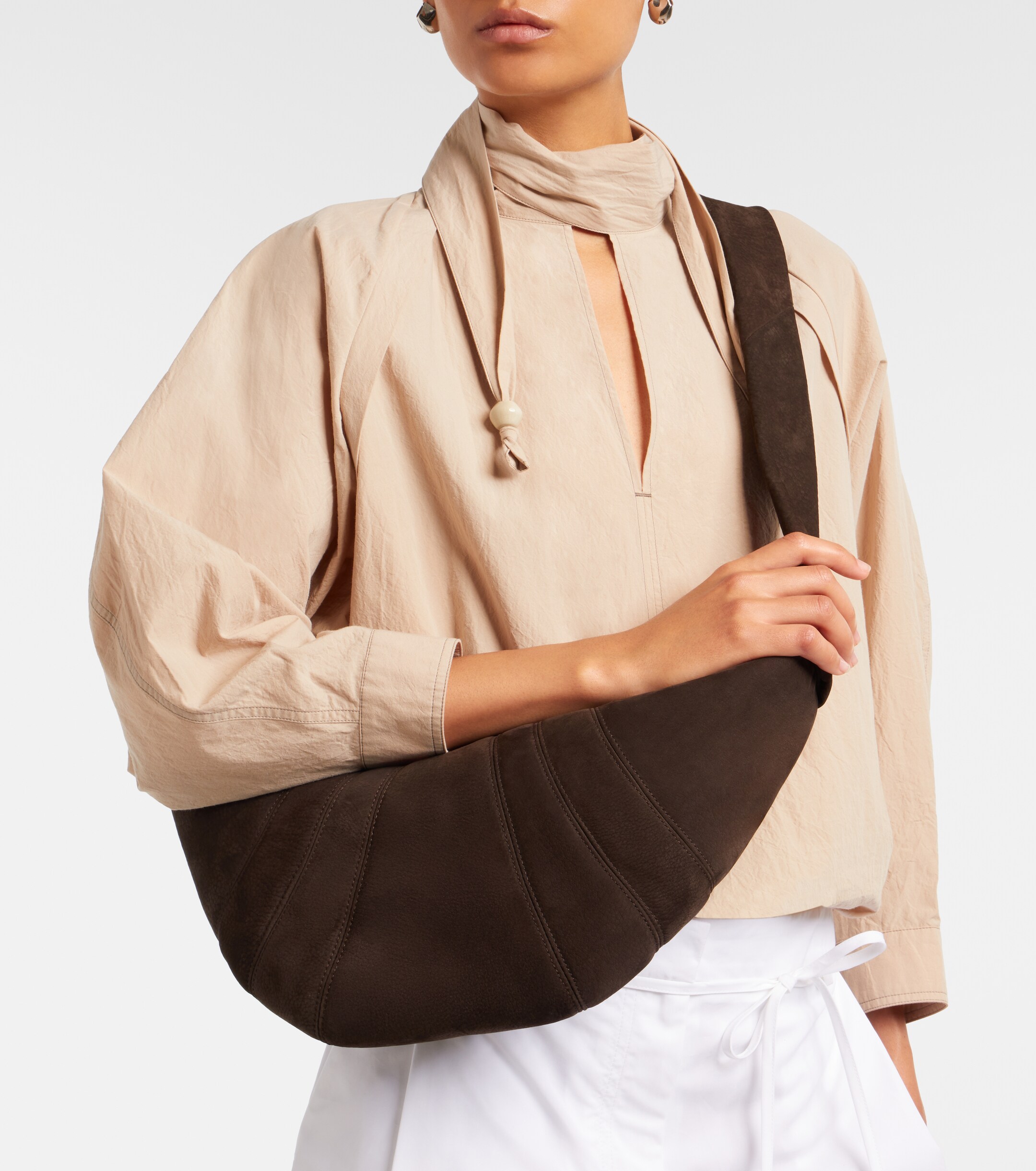 Lemaire Croissant Medium leather shoulder bag