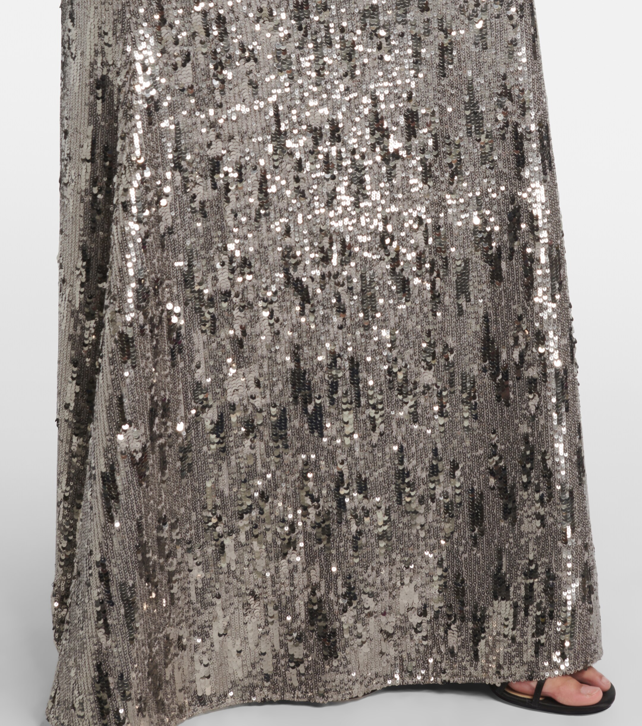 Elie Saab Floral-appliqué sequined silk-blend gown thumbnail