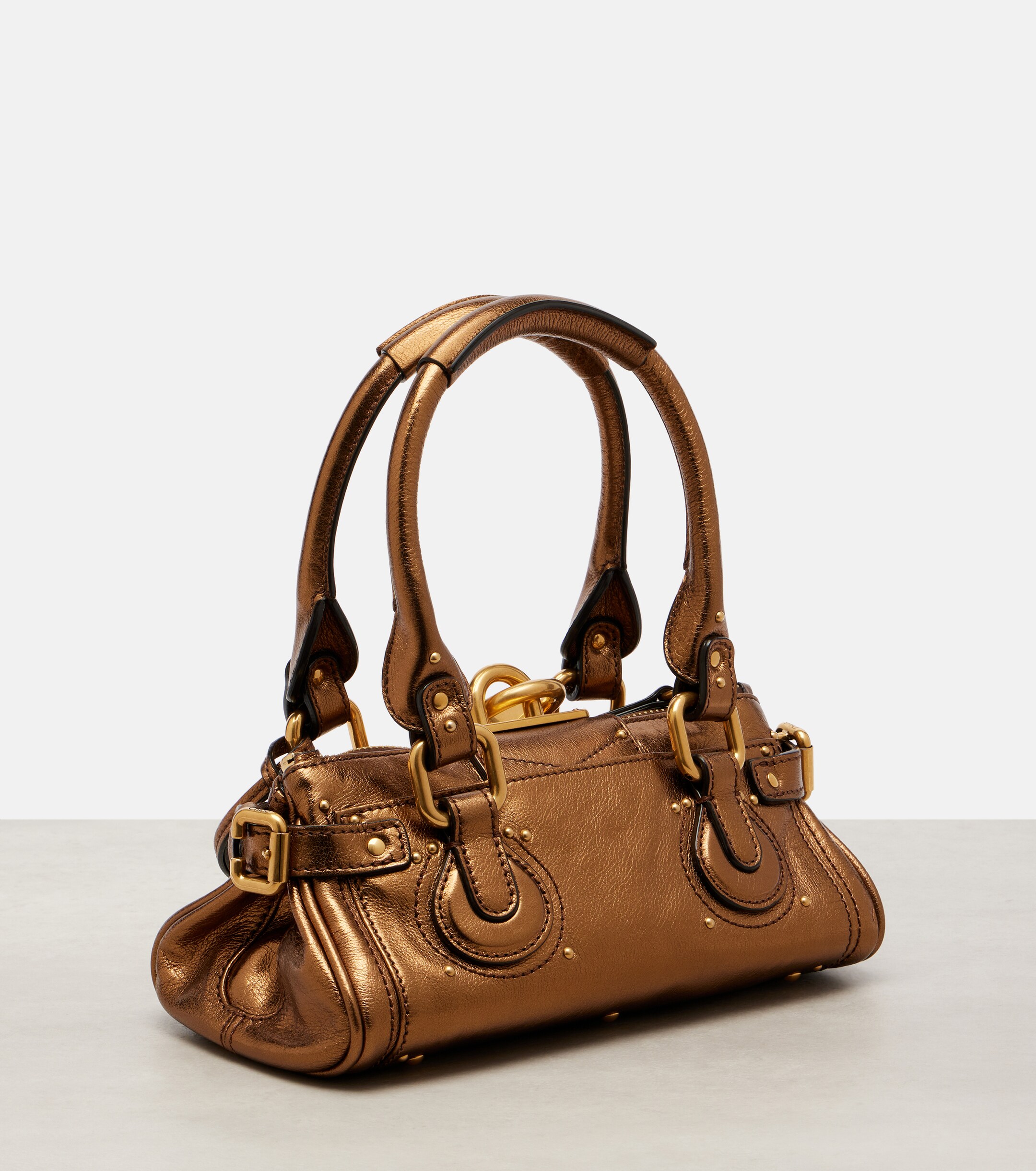 Chloé Paddington metallic leather shoulder bag