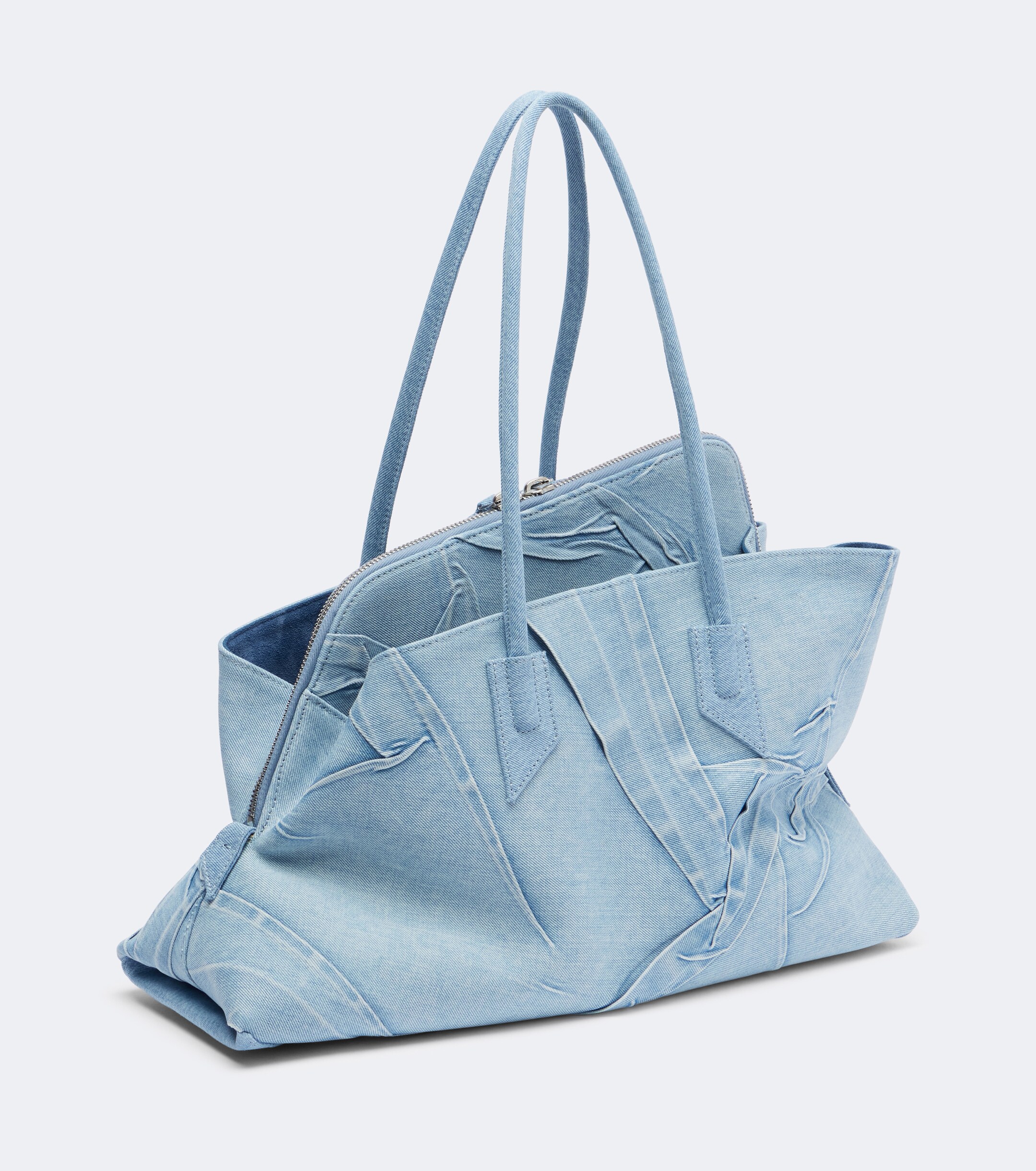 THE ATTICO La Passeggiata Medium denim tote bag