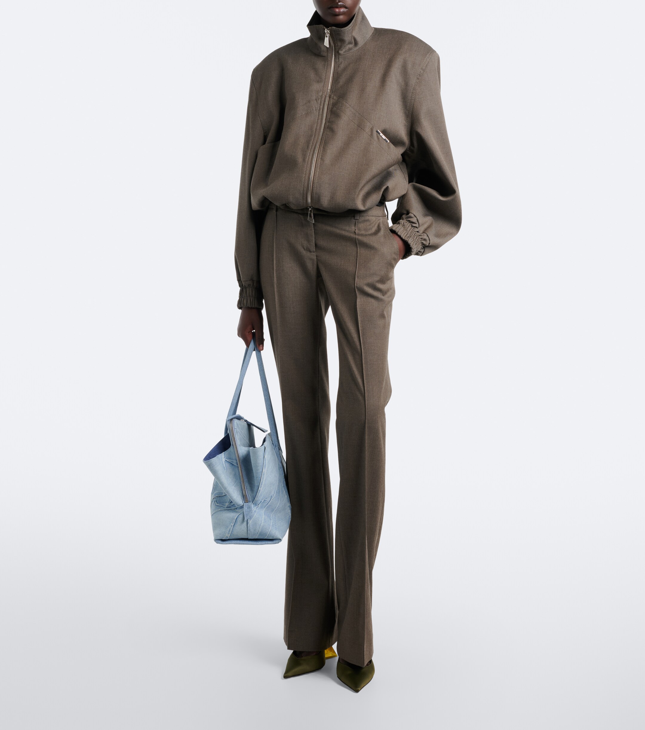 THE ATTICO La Passeggiata Medium denim tote bag