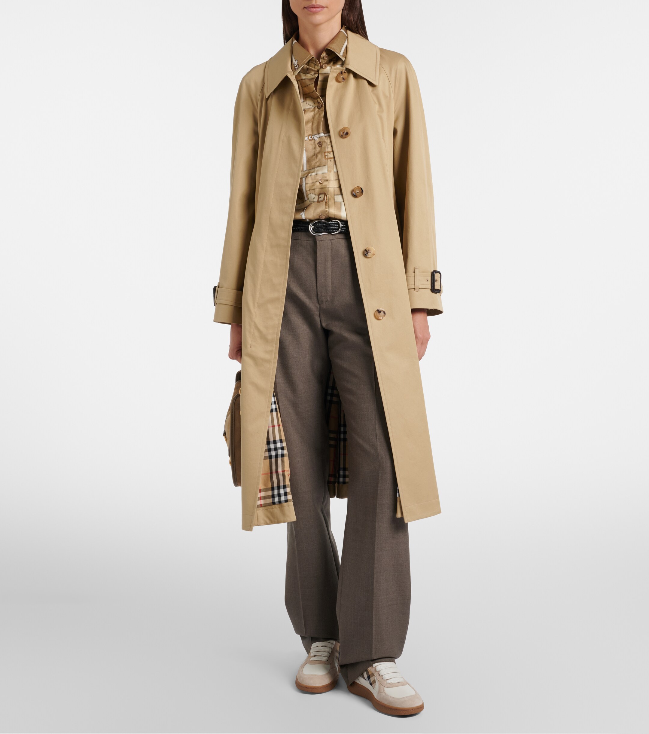 Burberry Burberry Terrace leather and suede sneakers