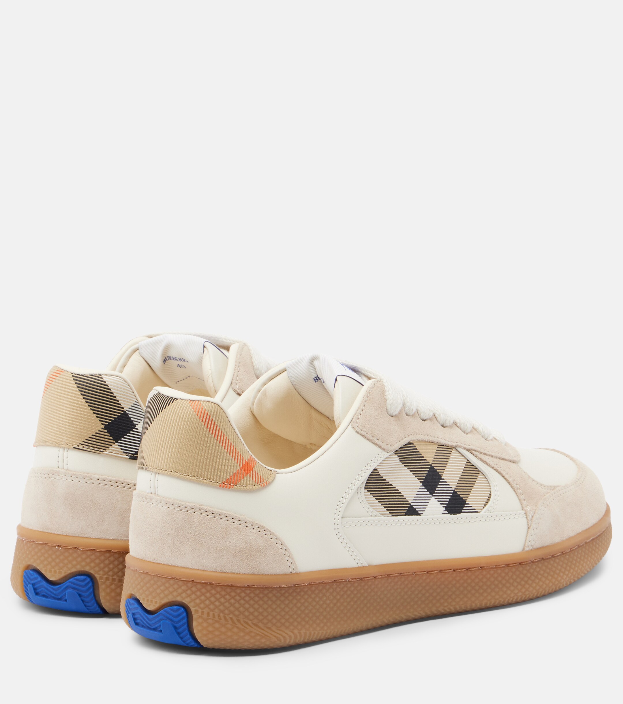 Burberry Burberry Terrace leather and suede sneakers