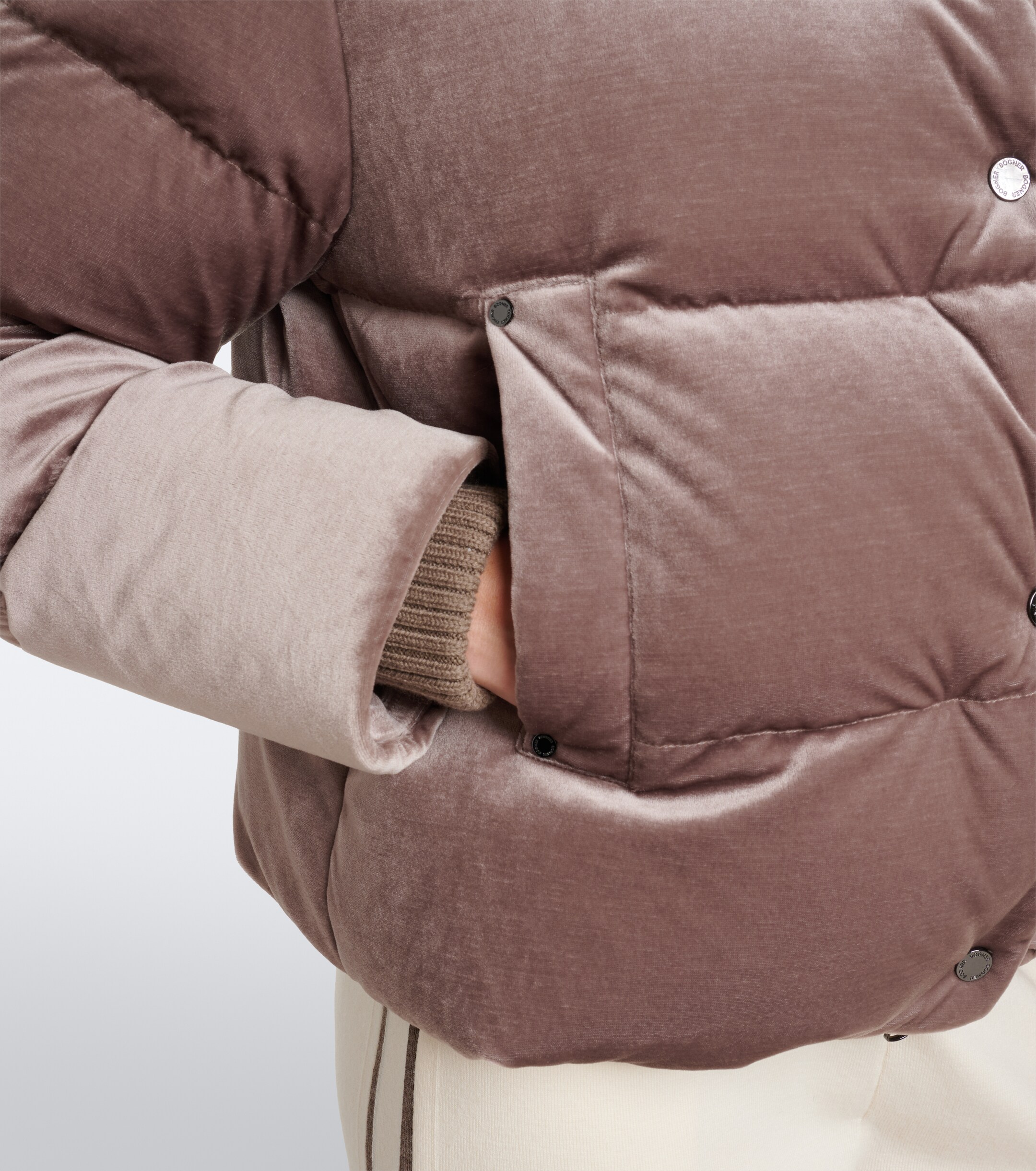 BOGNER Bogner Oliva velvet down jacket