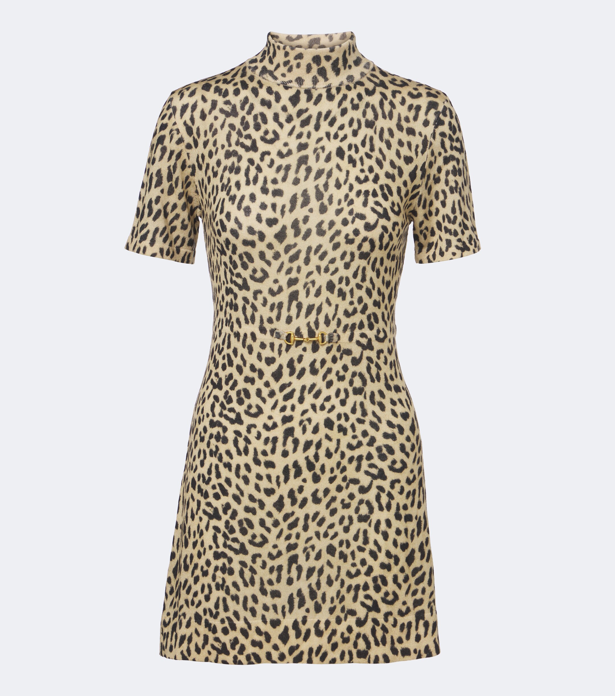 RIXO Rixo Kylie leopard-print wool sweater dress