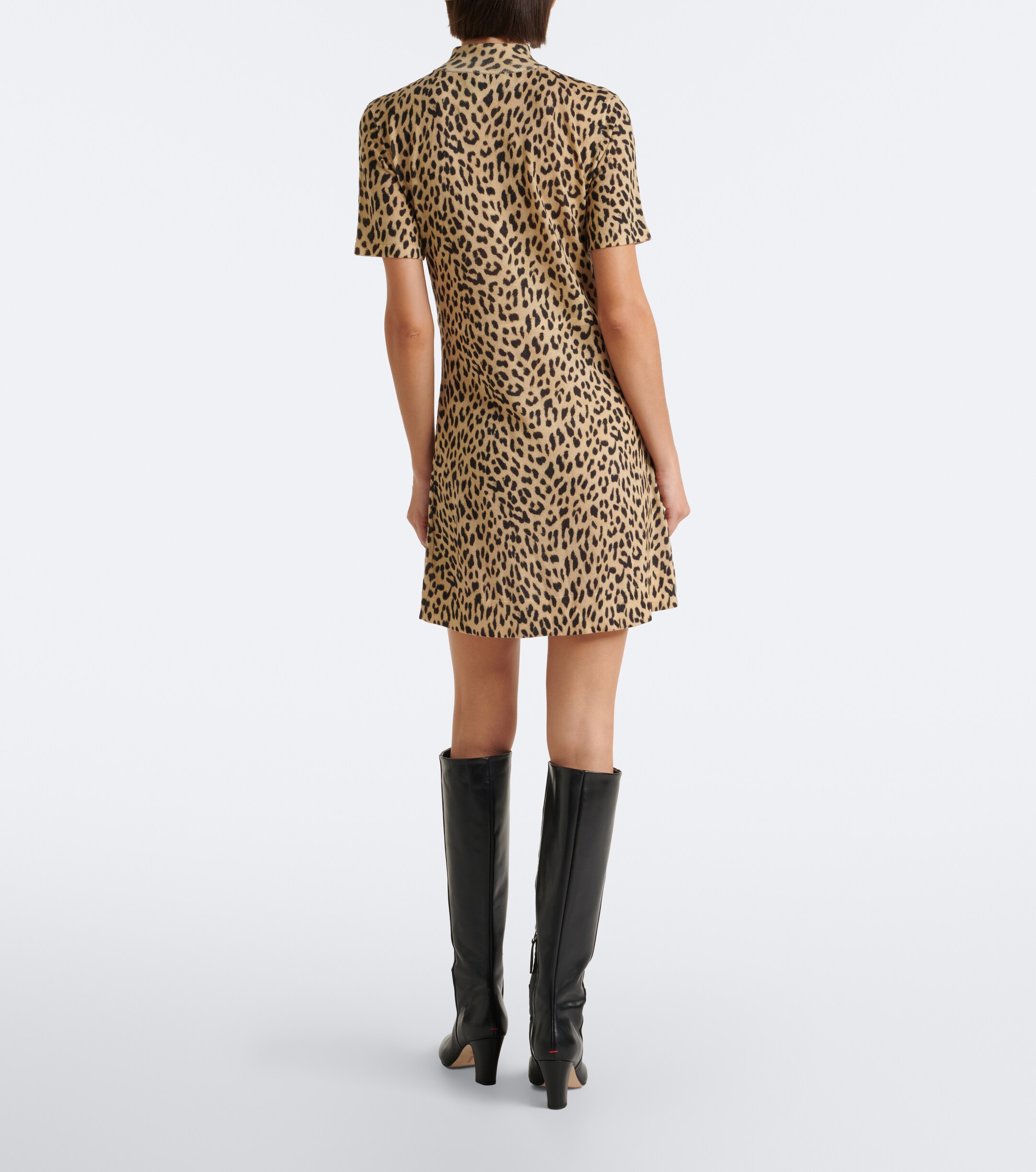 RIXO Rixo Kylie leopard-print wool sweater dress