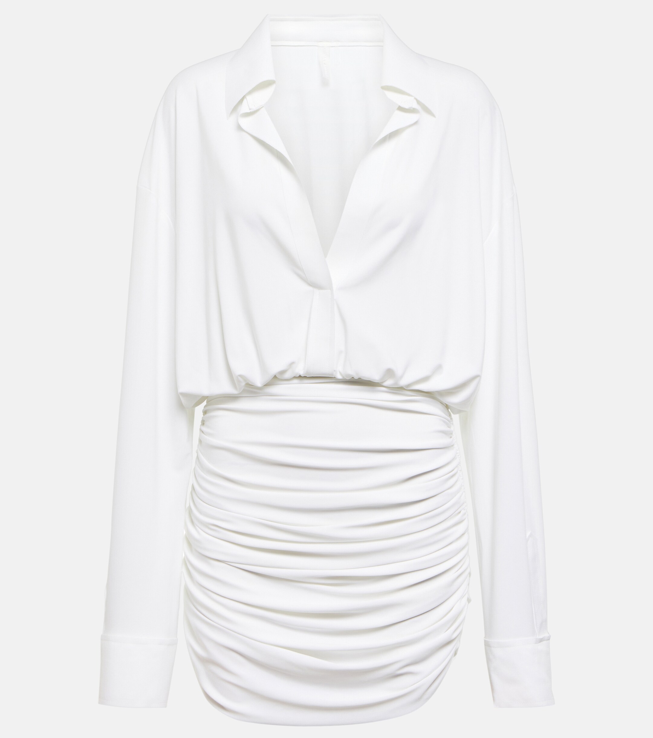 Norma Kamali Ruched shirt dress