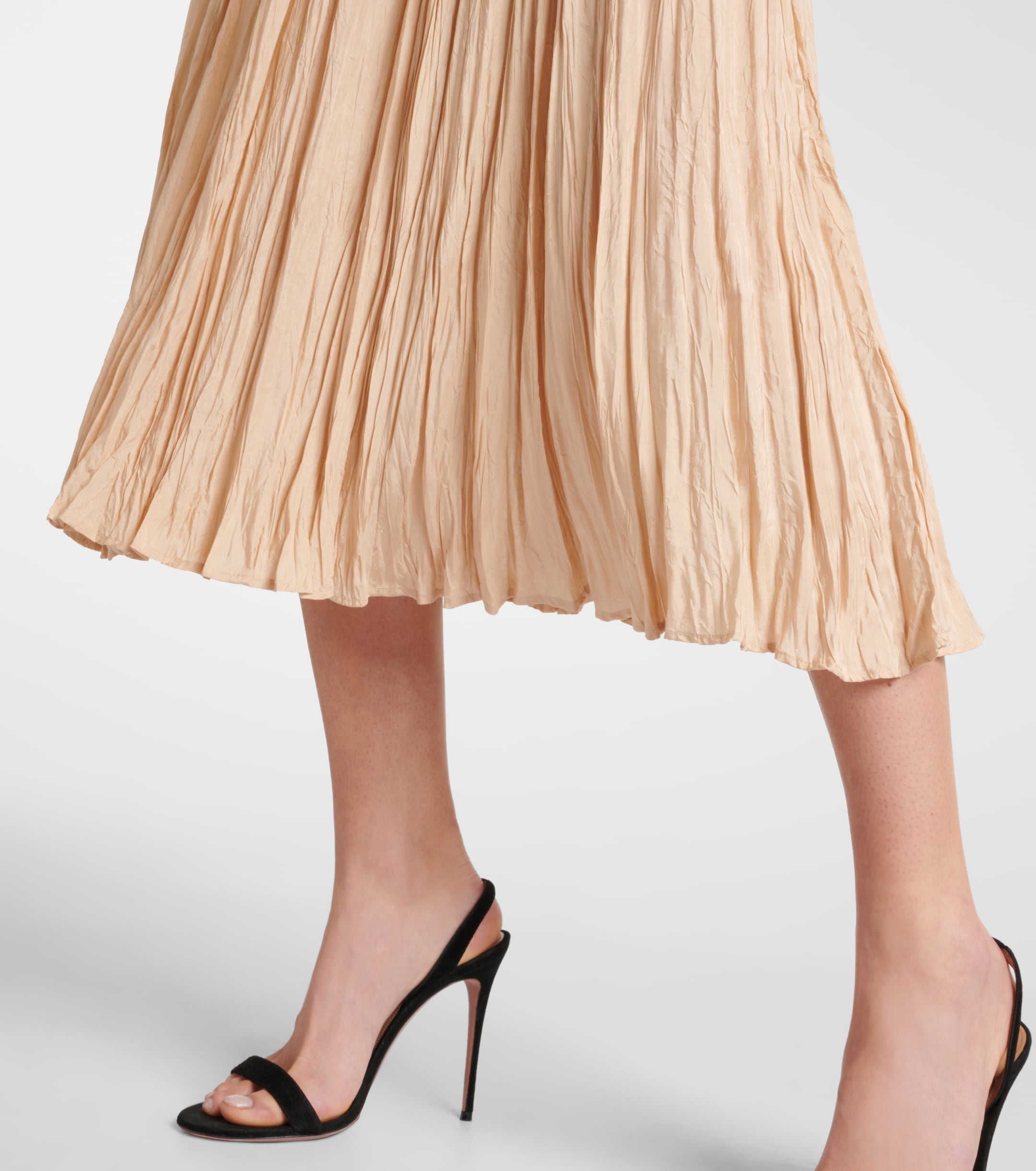 JOSEPH Sully pleated habotai silk midi skirt