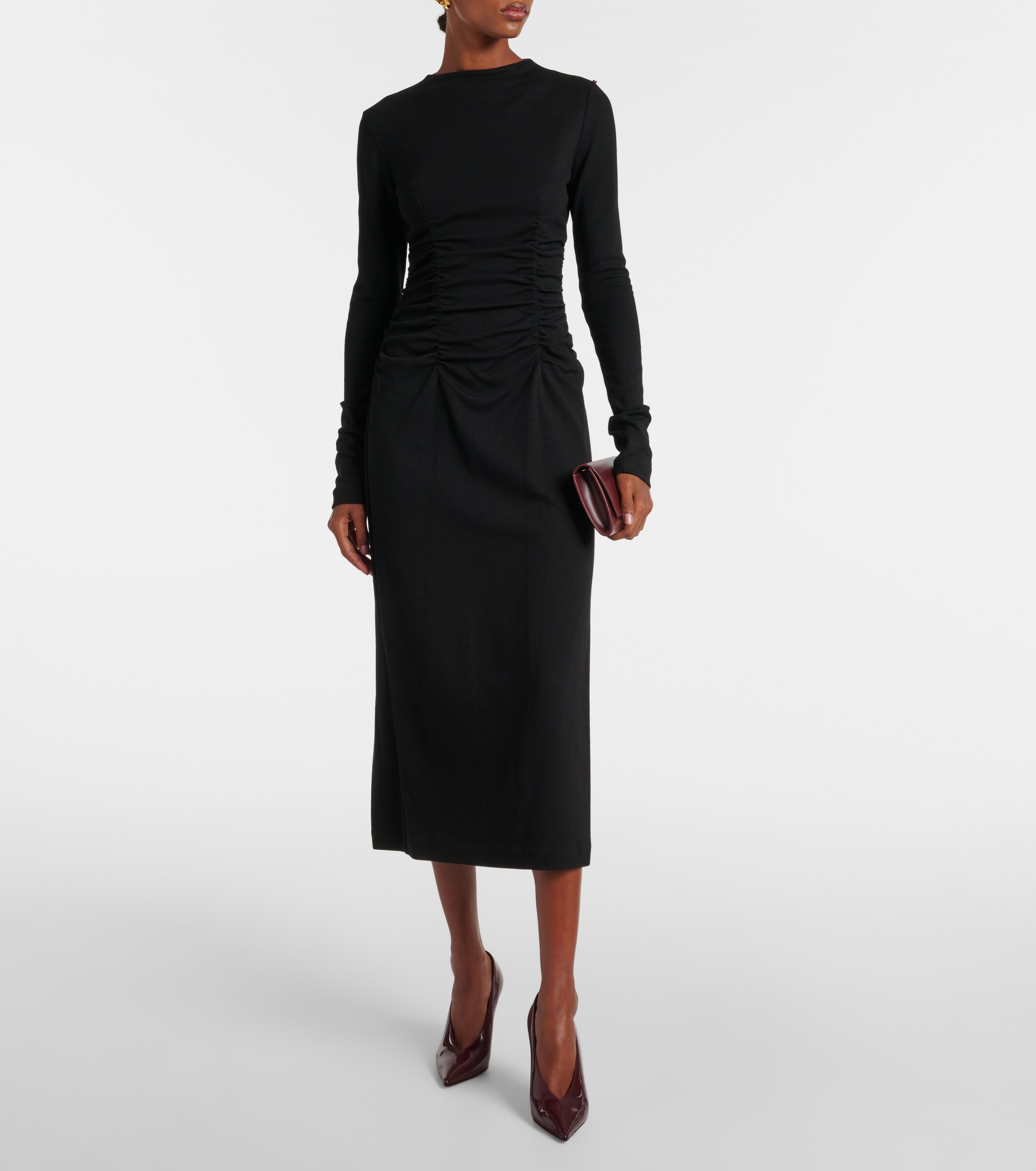 Sportmax Acline wool and cotton-blend maxi dress
