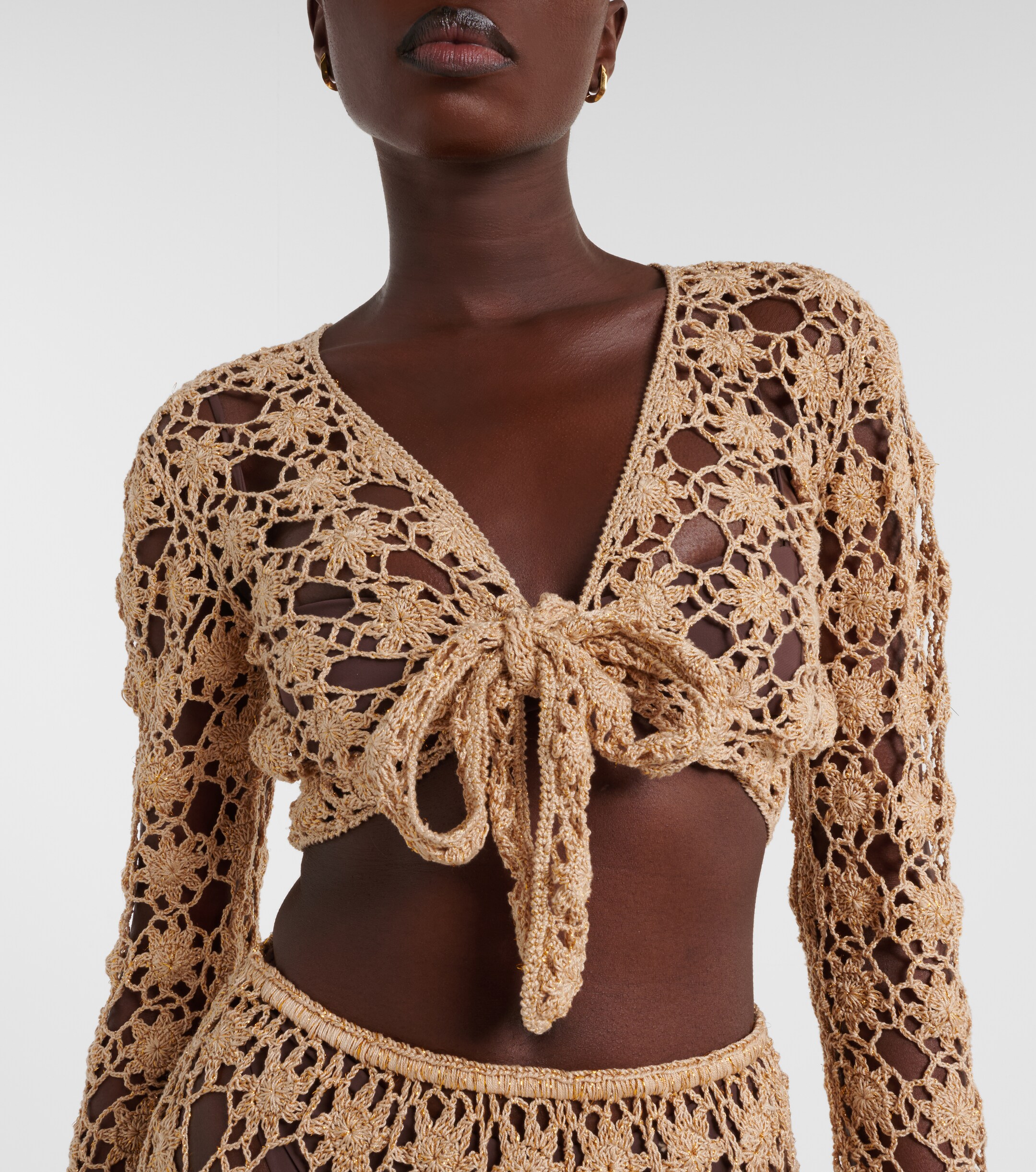 Anna Kosturova Bella Ballerina crochet cotton crop top