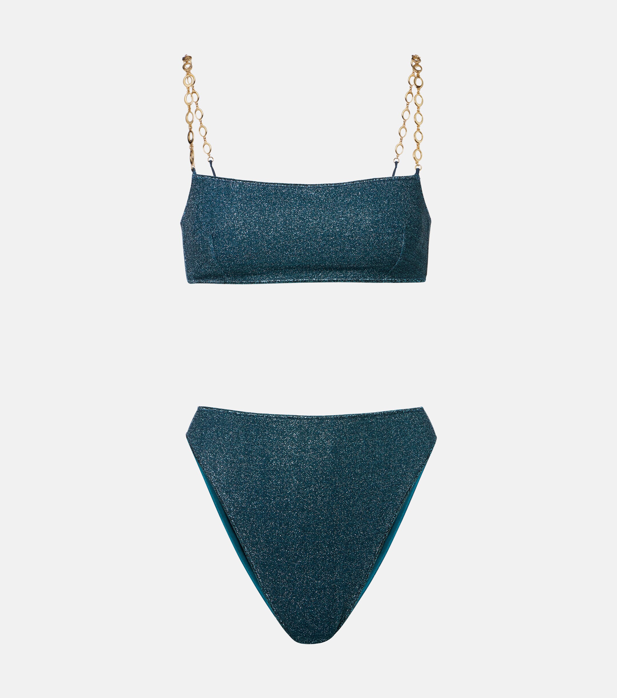 Oséree Lumière O Chain lamé bikini