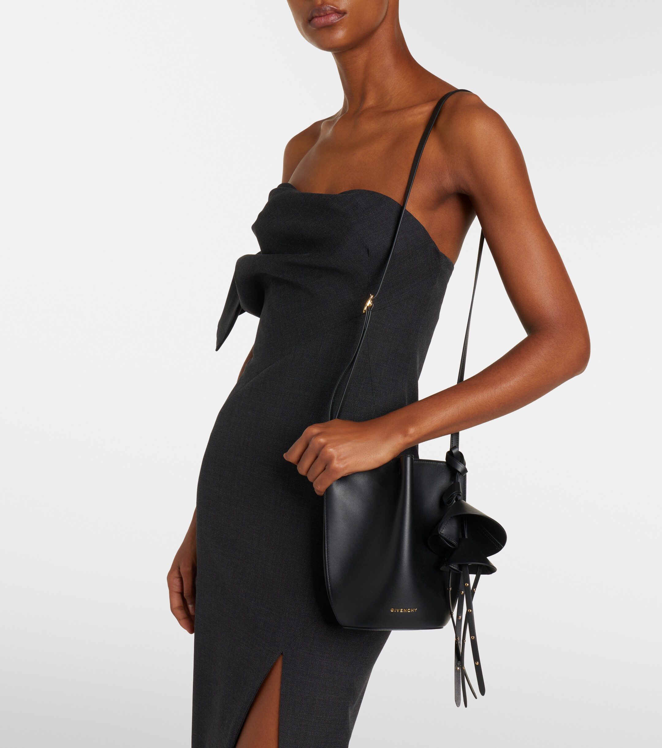 Givenchy Snap Mini leather bucket bag