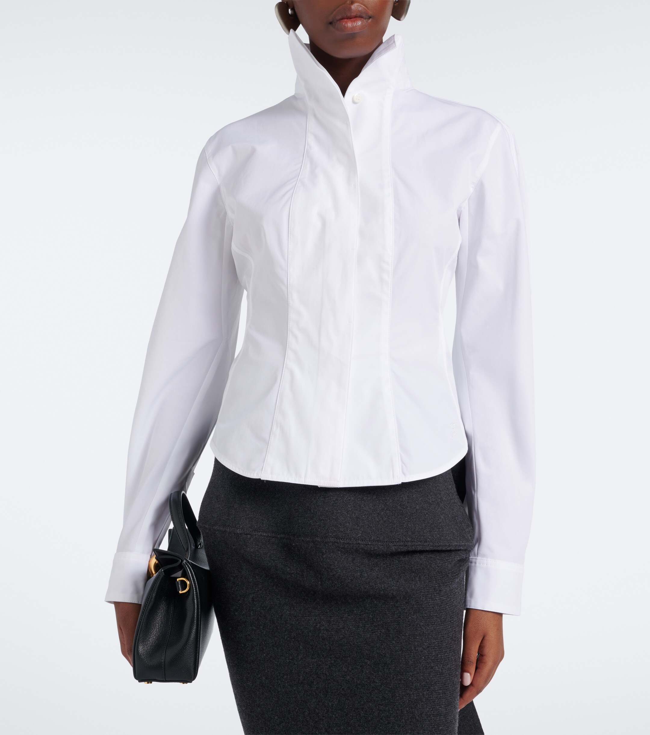 Jacquemus Jacquemus Tulipe open-back cotton poplin shirt