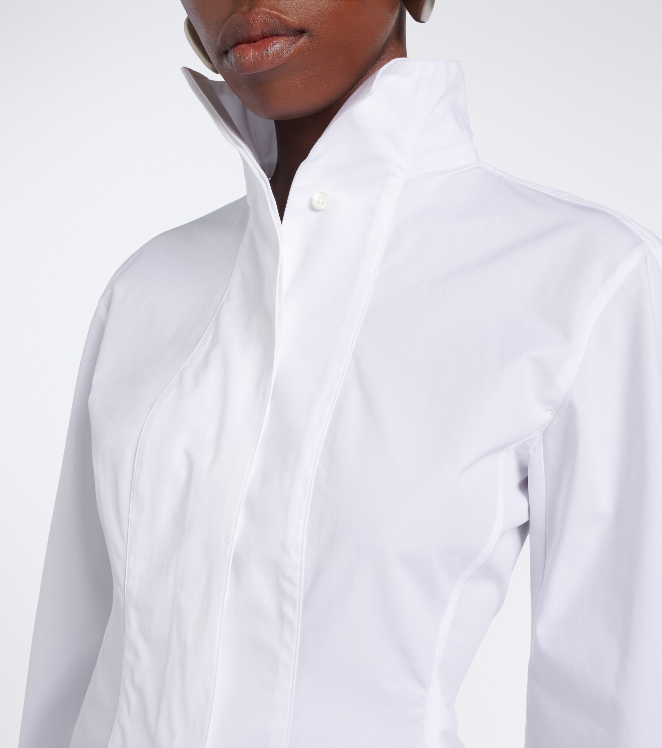 Jacquemus Jacquemus Tulipe open-back cotton poplin shirt