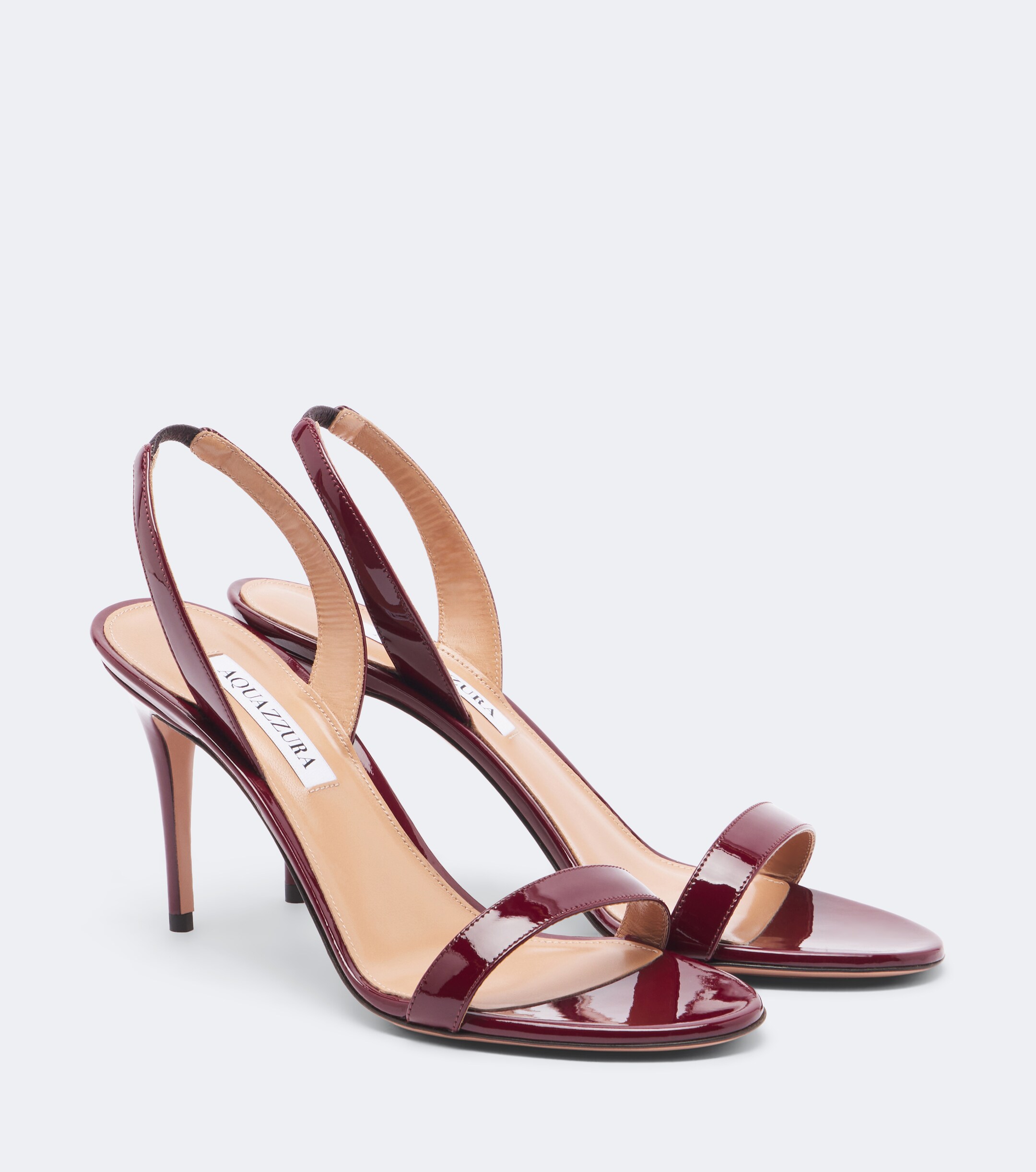 AQUAZZURA Aquazzura So Nude patent leather slingback sandals