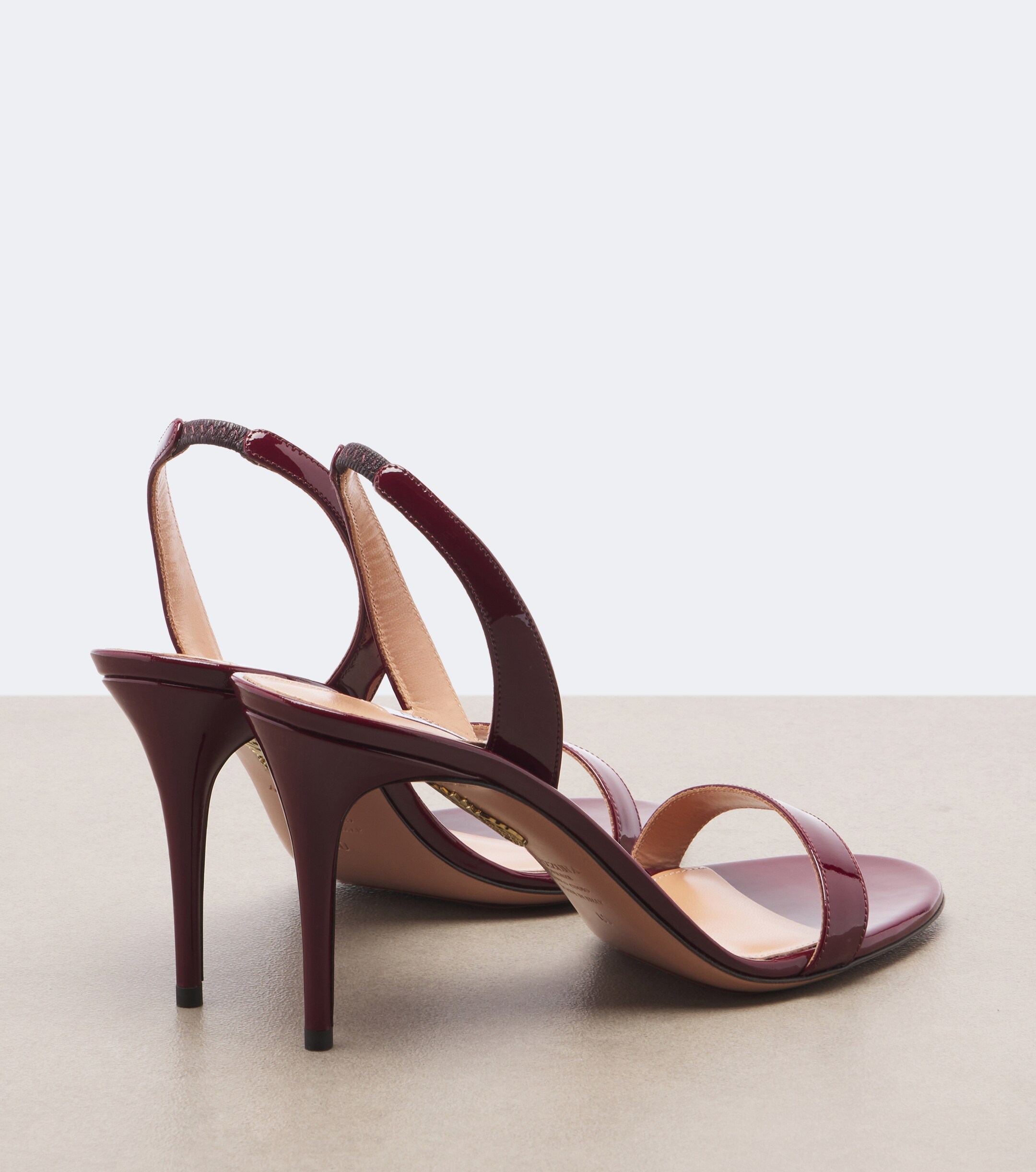 AQUAZZURA Aquazzura So Nude patent leather slingback sandals