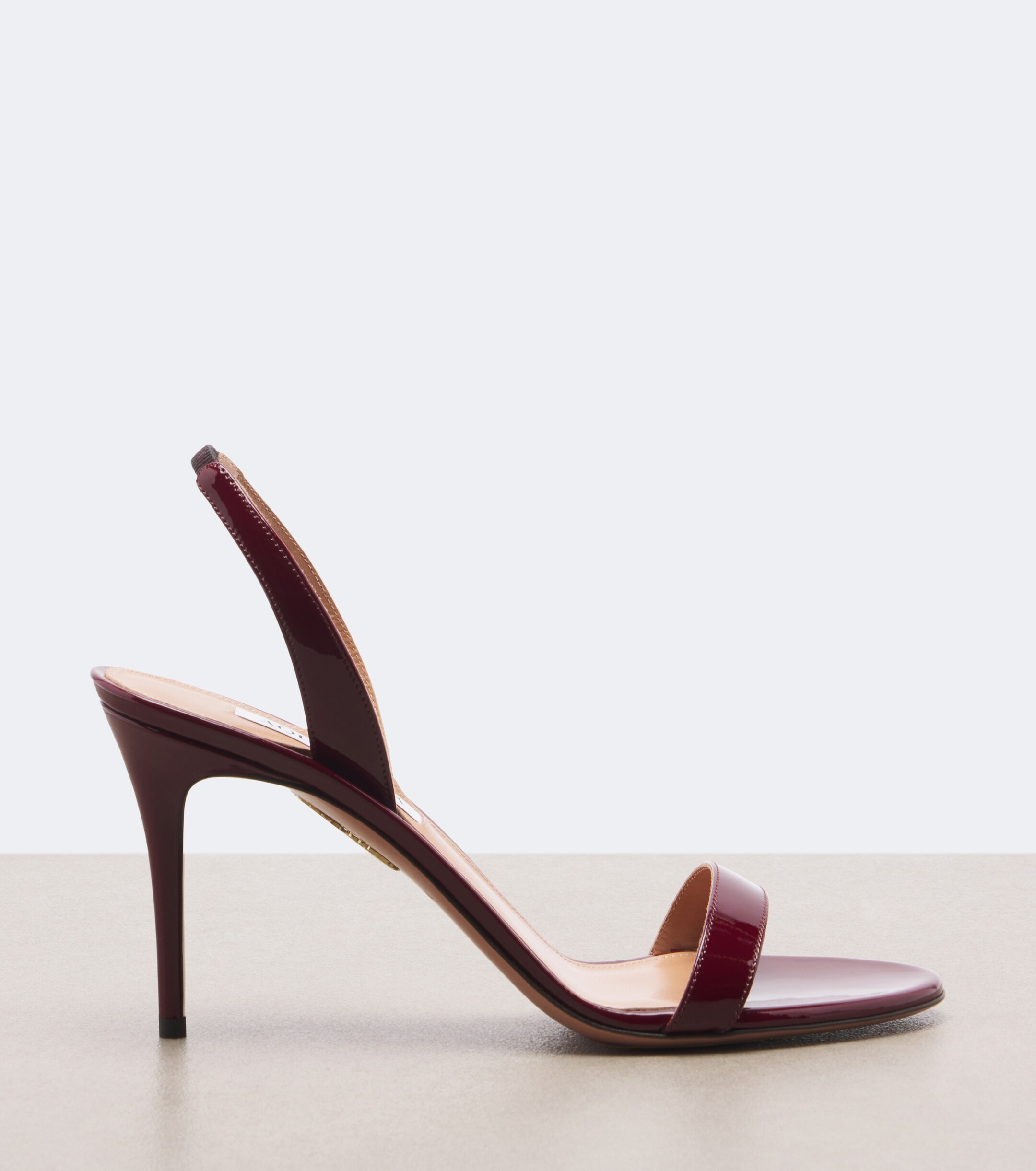 AQUAZZURA Aquazzura So Nude patent leather slingback sandals