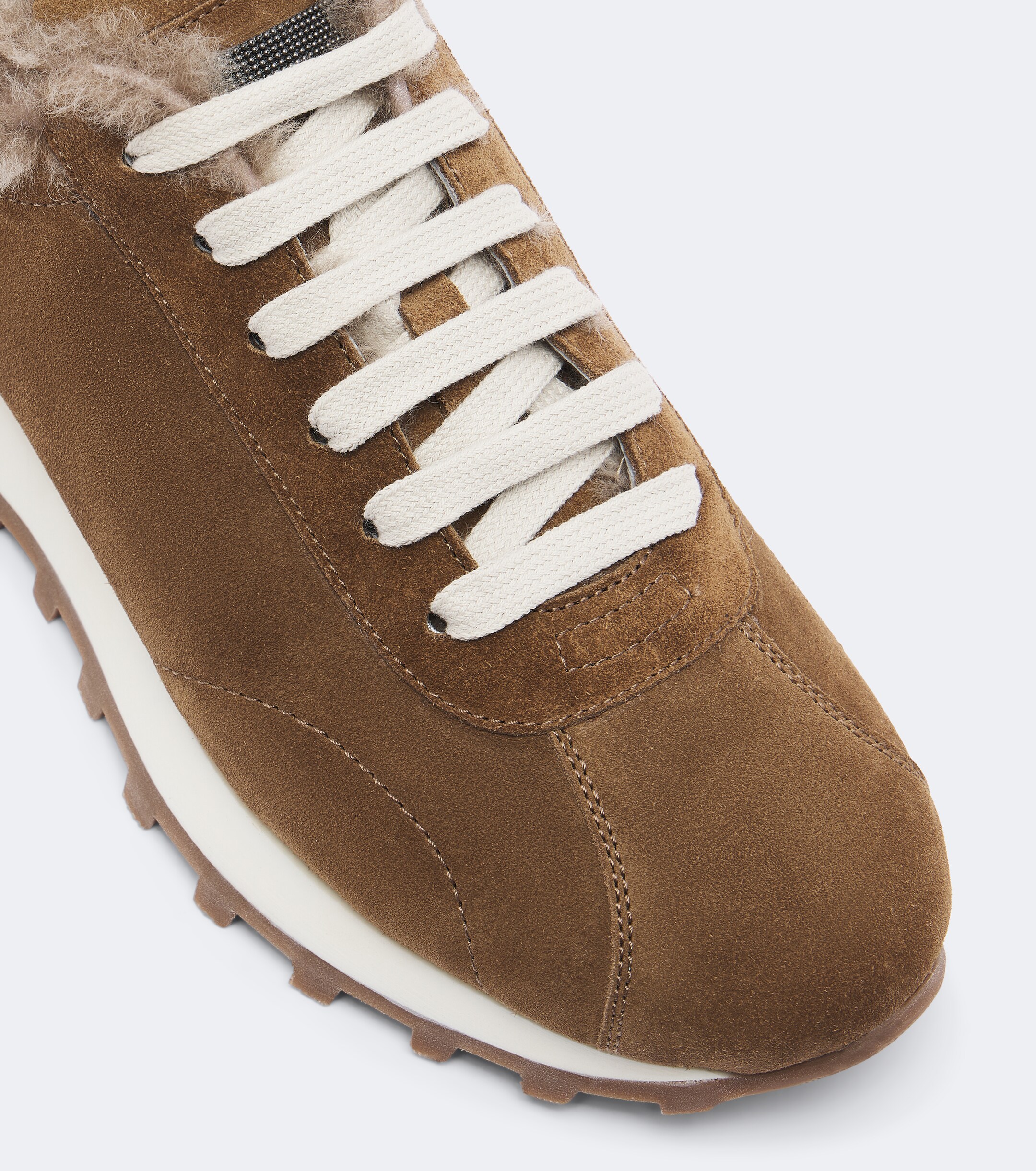 Brunello Cucinelli Brunello Cucinelli Monili shearling-lined suede sneakers