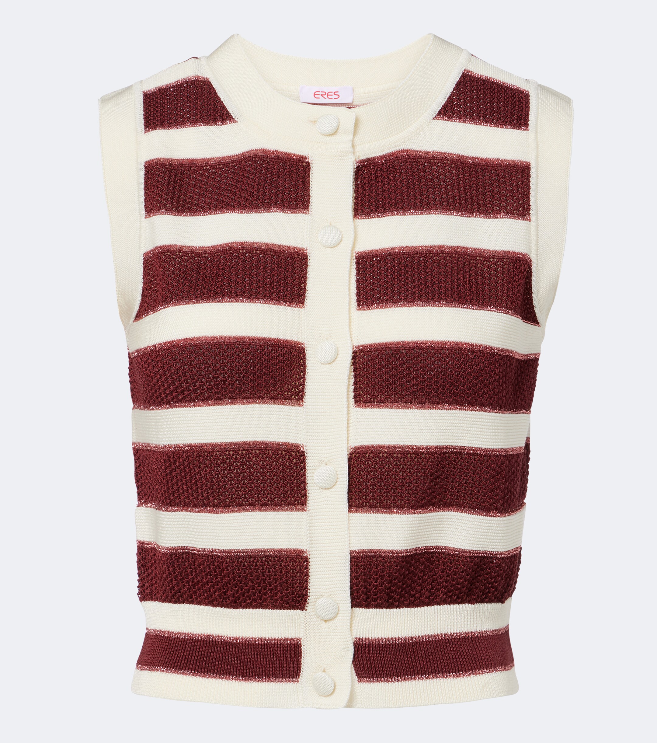 Eres Eres Divergent striped cotton-blend top