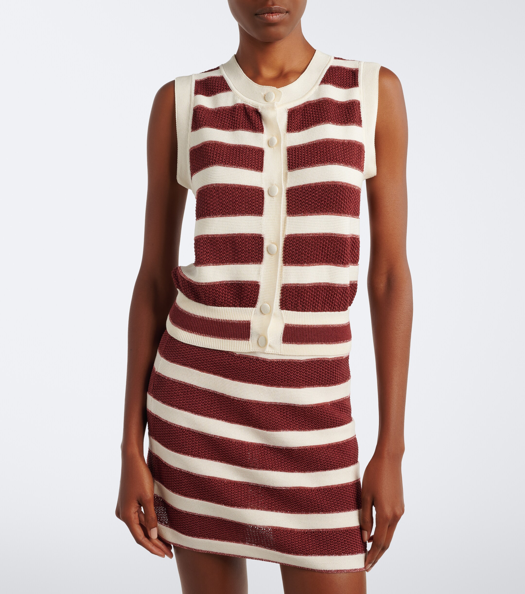 Eres Eres Divergent striped cotton-blend top