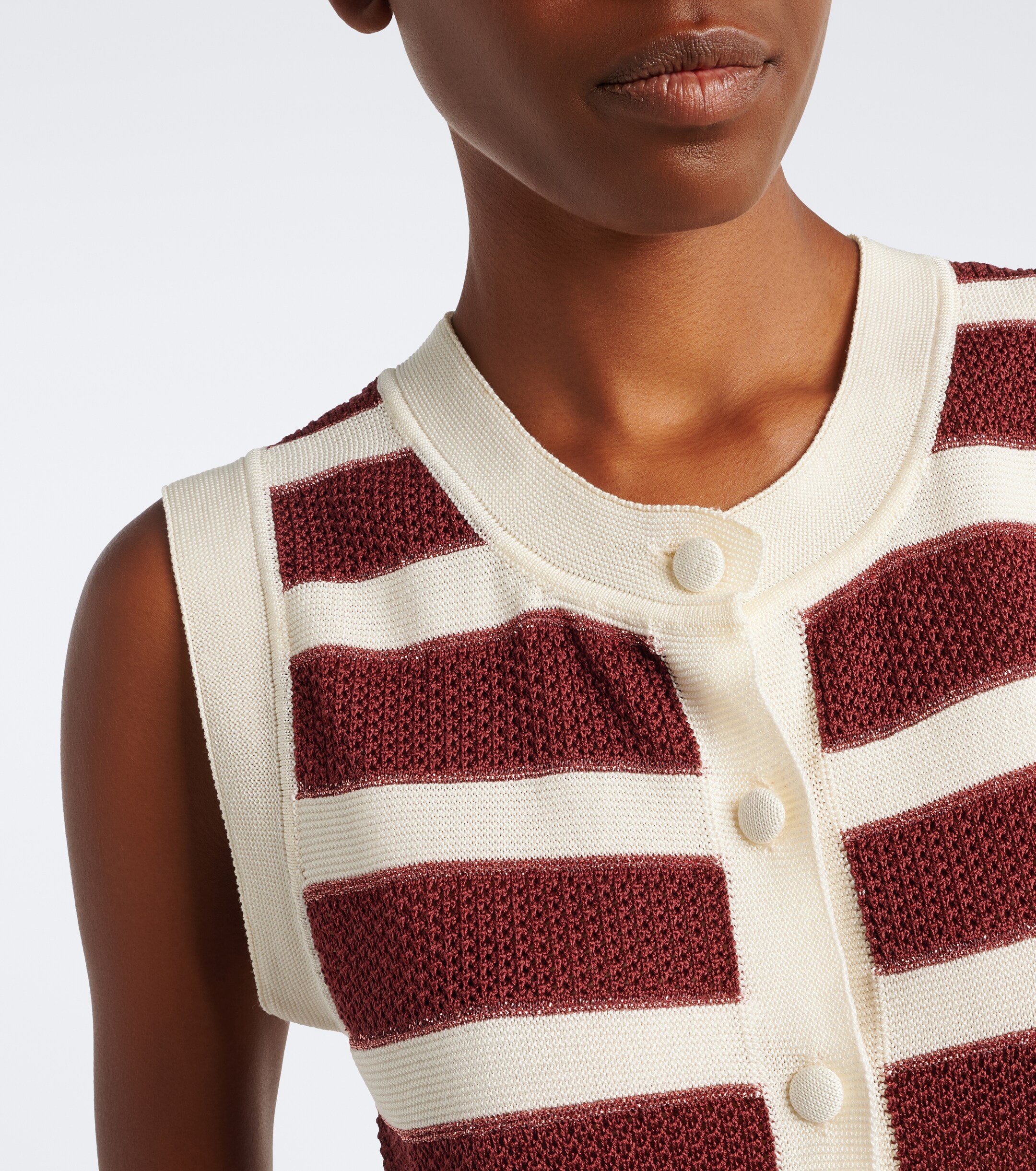 Eres Eres Divergent striped cotton-blend top