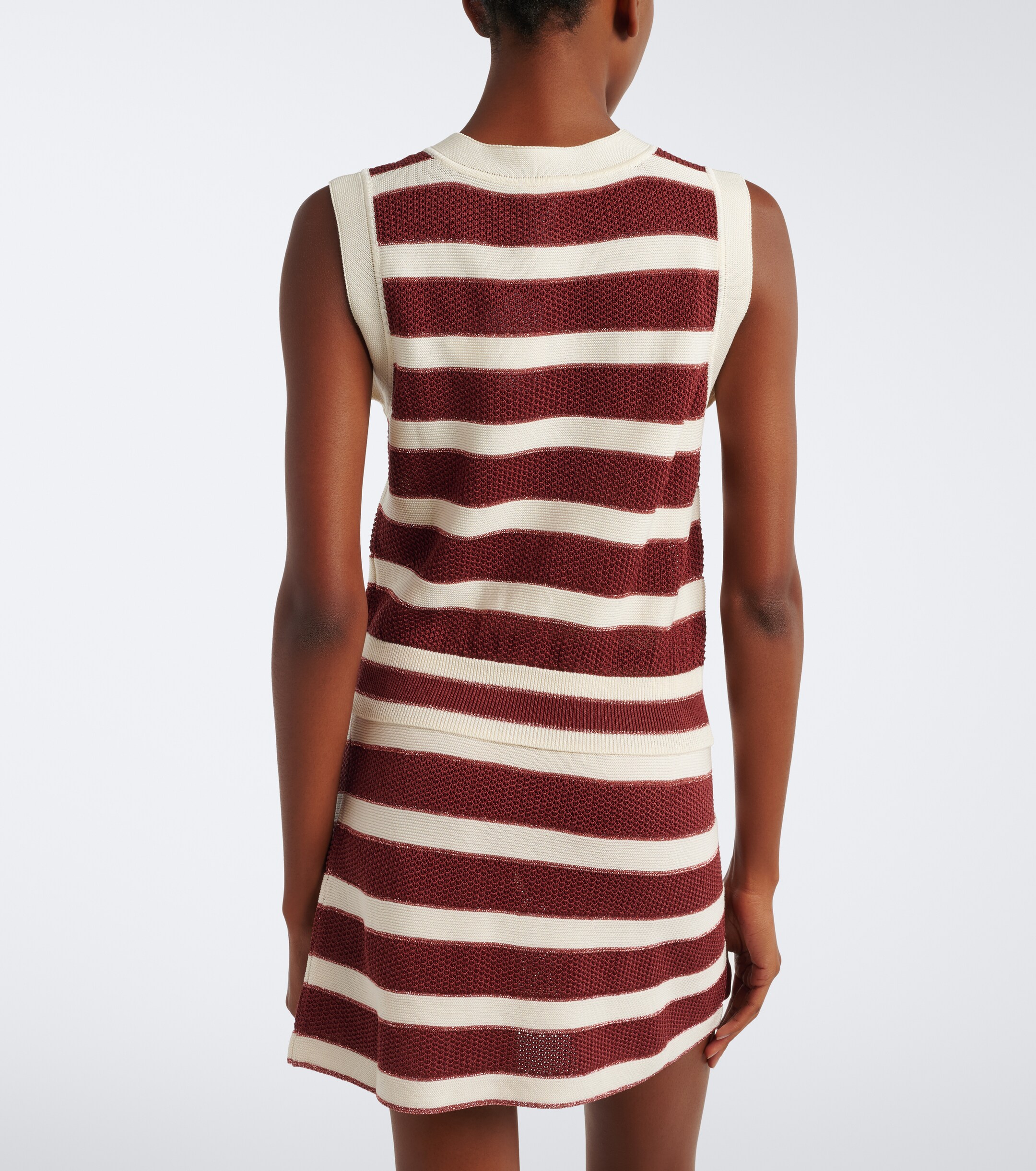 Eres Eres Divergent striped cotton-blend top